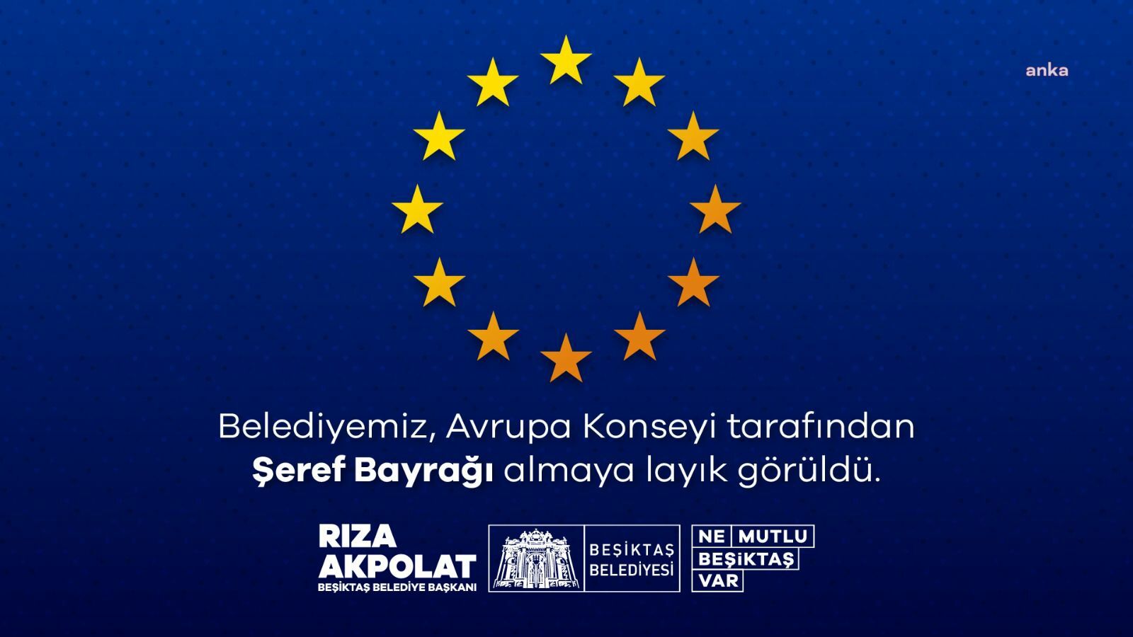 AVRUPA KONSEYİ’NDEN BEŞİKTAŞ BELEDİYESİ’NE 'ŞEREF BAYRAĞI'