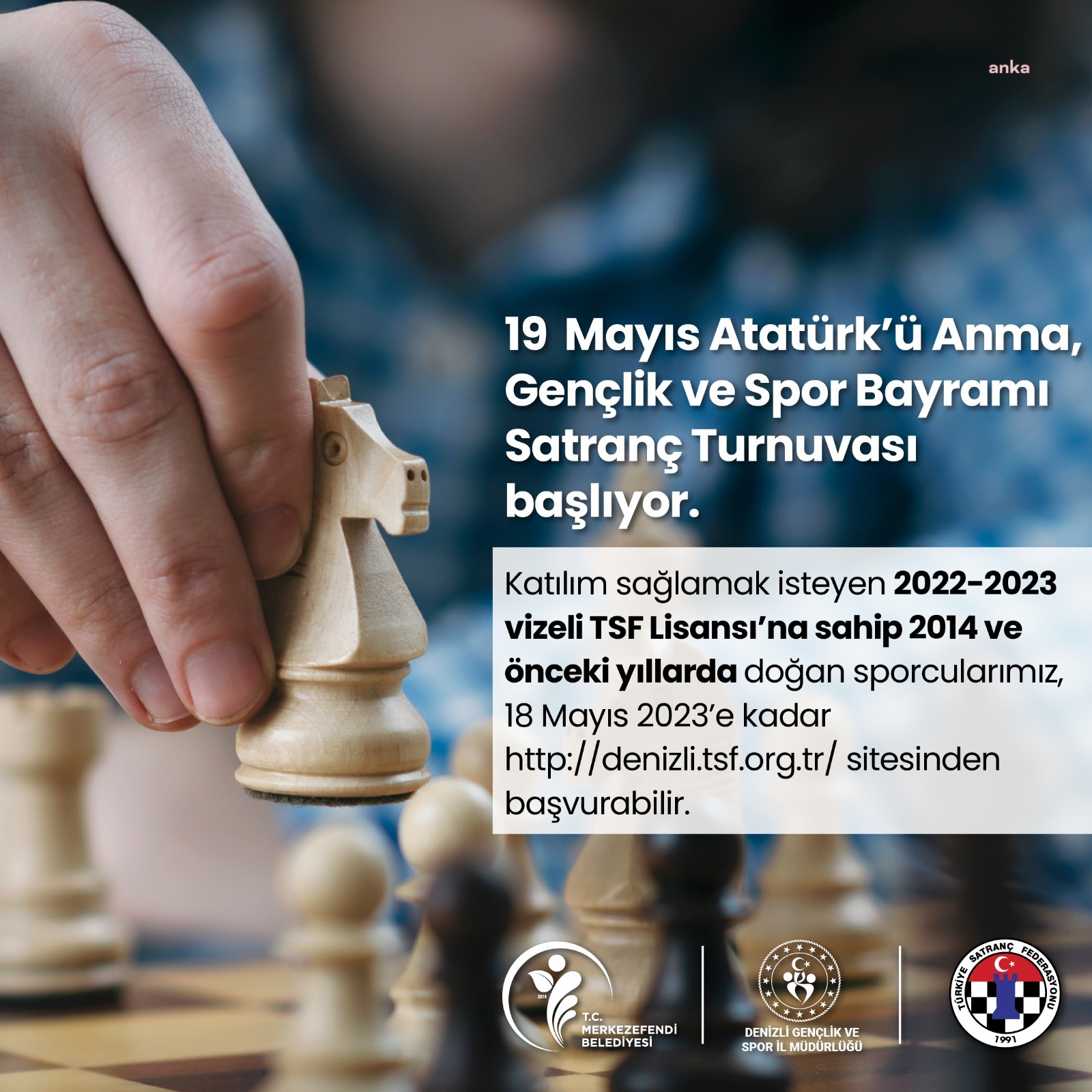 19 MAYIS’A ÖZEL SATRANÇ TURNUVASI MERKEZEFENDİ’DE DÜZENLENECEK