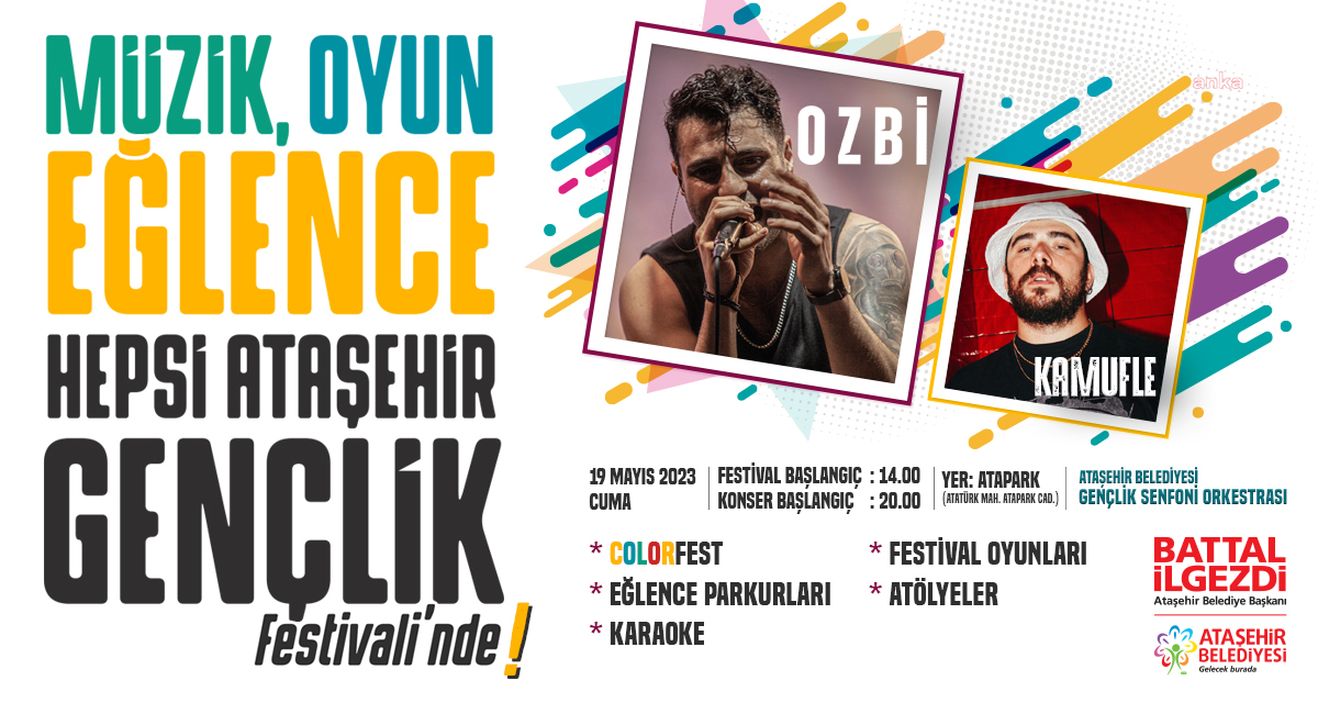 19 MAYIS, ATAŞEHİR’DE GENÇLİK FESTİVALİ İLE KUTLANACAK