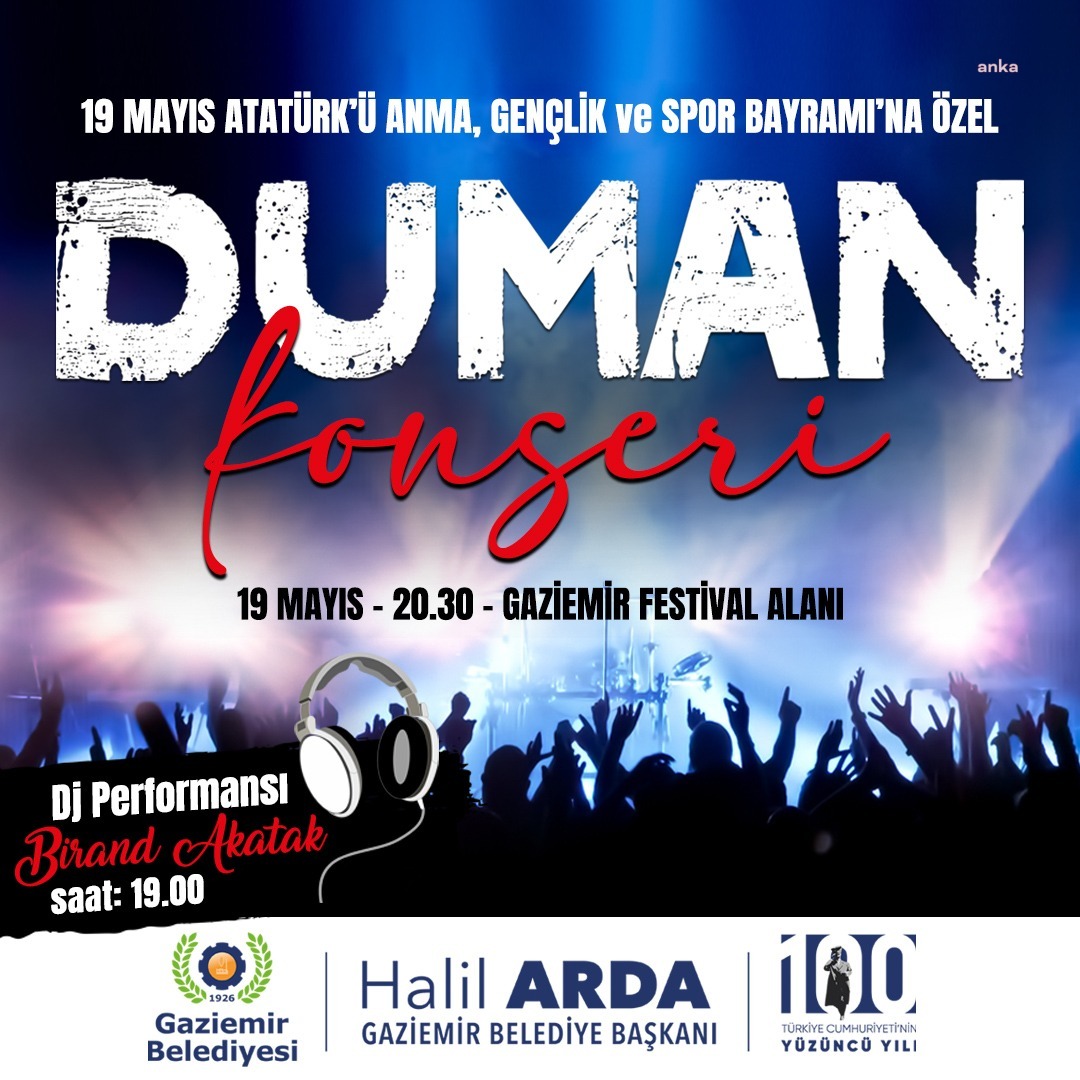 DUMAN, 19 MAYIS’TA GAZİEMİR’DE SAHNE ALACAK