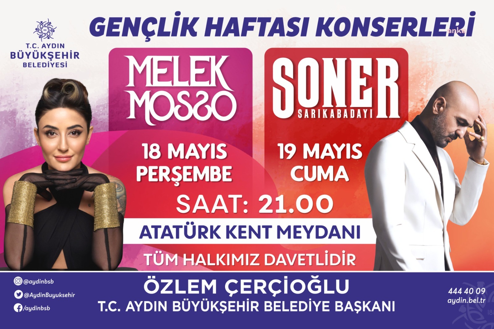 AYDIN BÜYÜKŞEHİR BELEDİYESİ’NDEN GENÇLİK HAFTASI KONSERLERİ