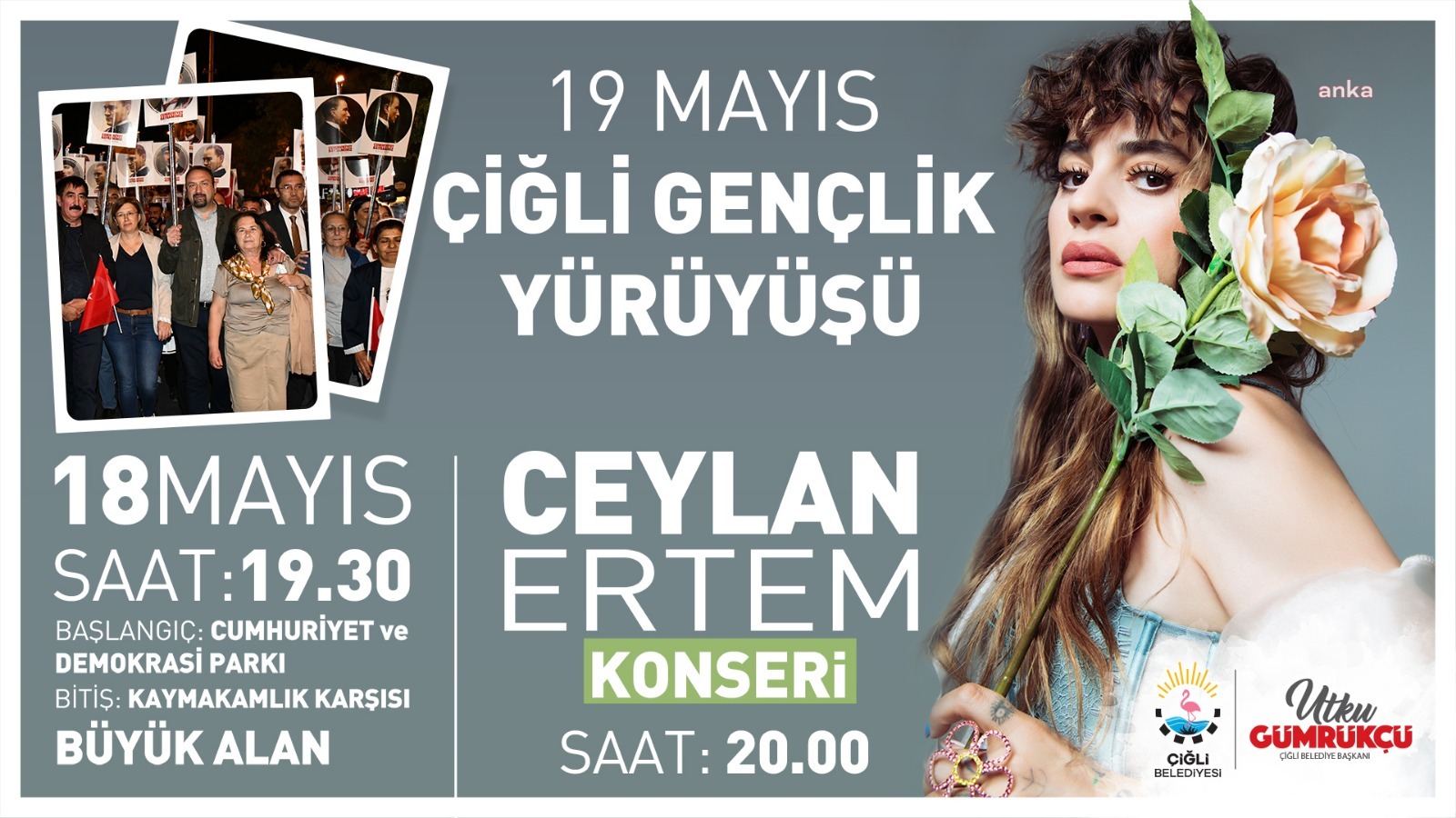 ÇİĞLİ, 19 MAYIS COŞKUSUNU CEYLAN ERTEM İLE YAŞAYACAK