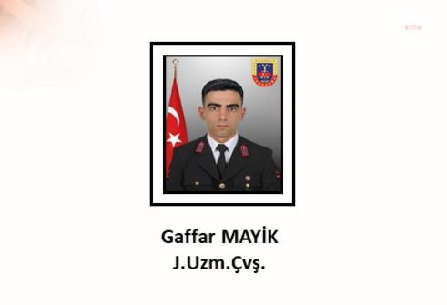 MSB, UZMAN ÇAVUŞ GAFFAR MAYİK’İN ŞEHİT OLDUĞUNU DUYURDU