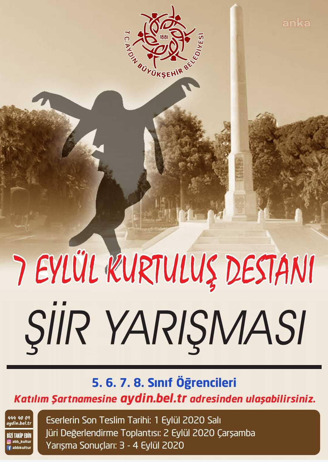 AYDIN BÜYÜKŞEHİR BELEDİYESİ KURTULUŞ GÜNÜ İÇİN ŞİİR YARIŞMASI DÜZENLİYOR