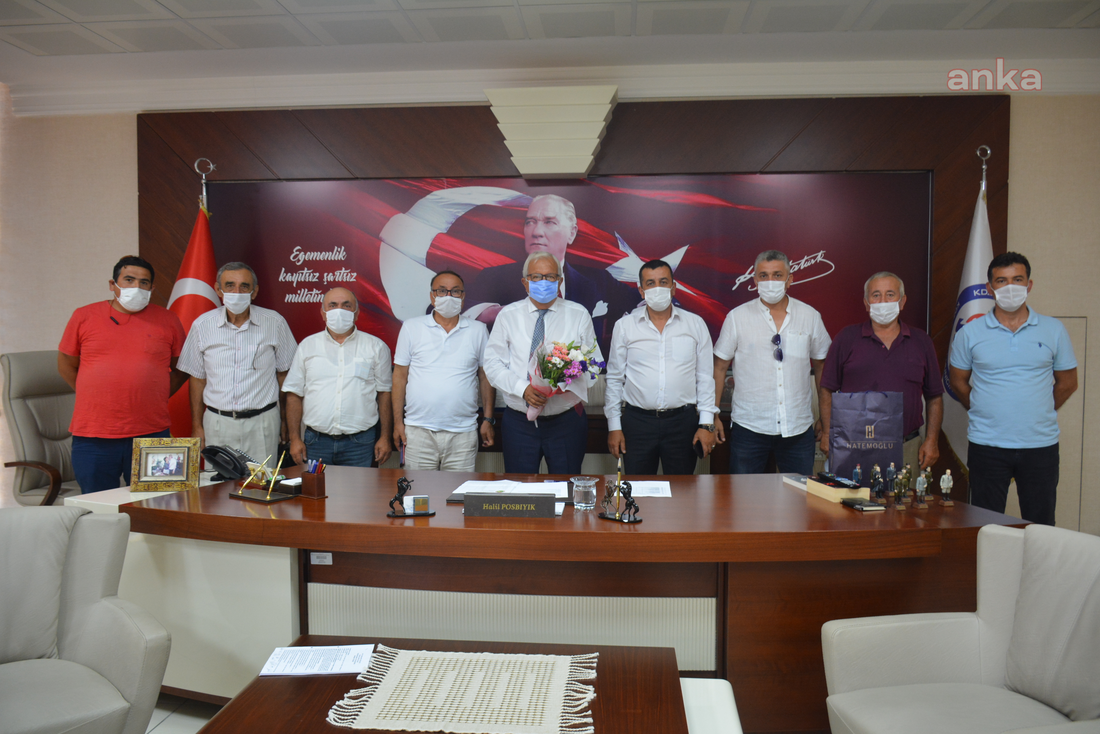 FINDIK ÜRETİCİLERİ BAŞKAN POSBIYIK’I ZİYARET ETTİ
