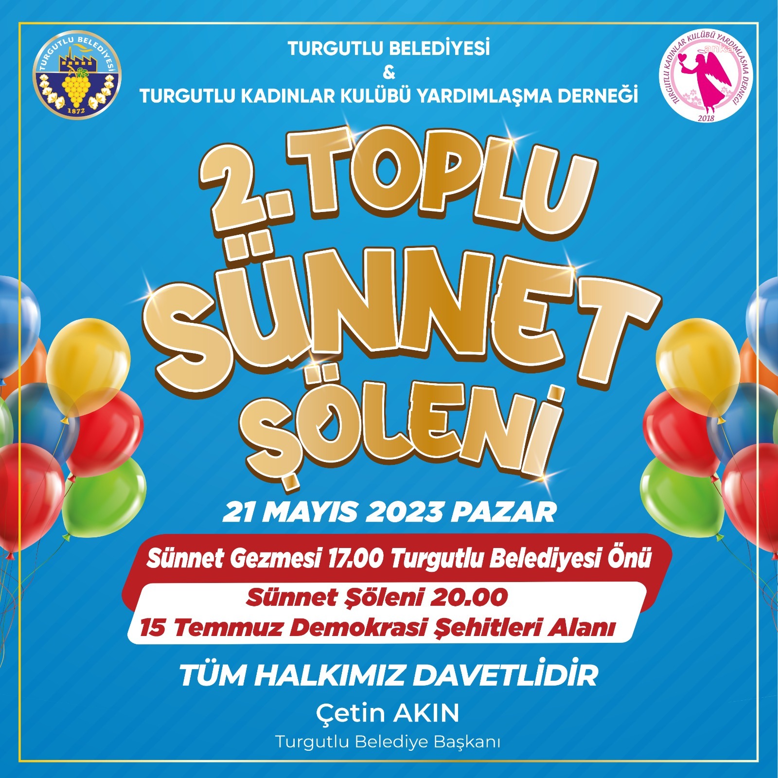 TURGUTLU'DA TOPLU SÜNNET ŞÖLENİ BAŞLIYOR