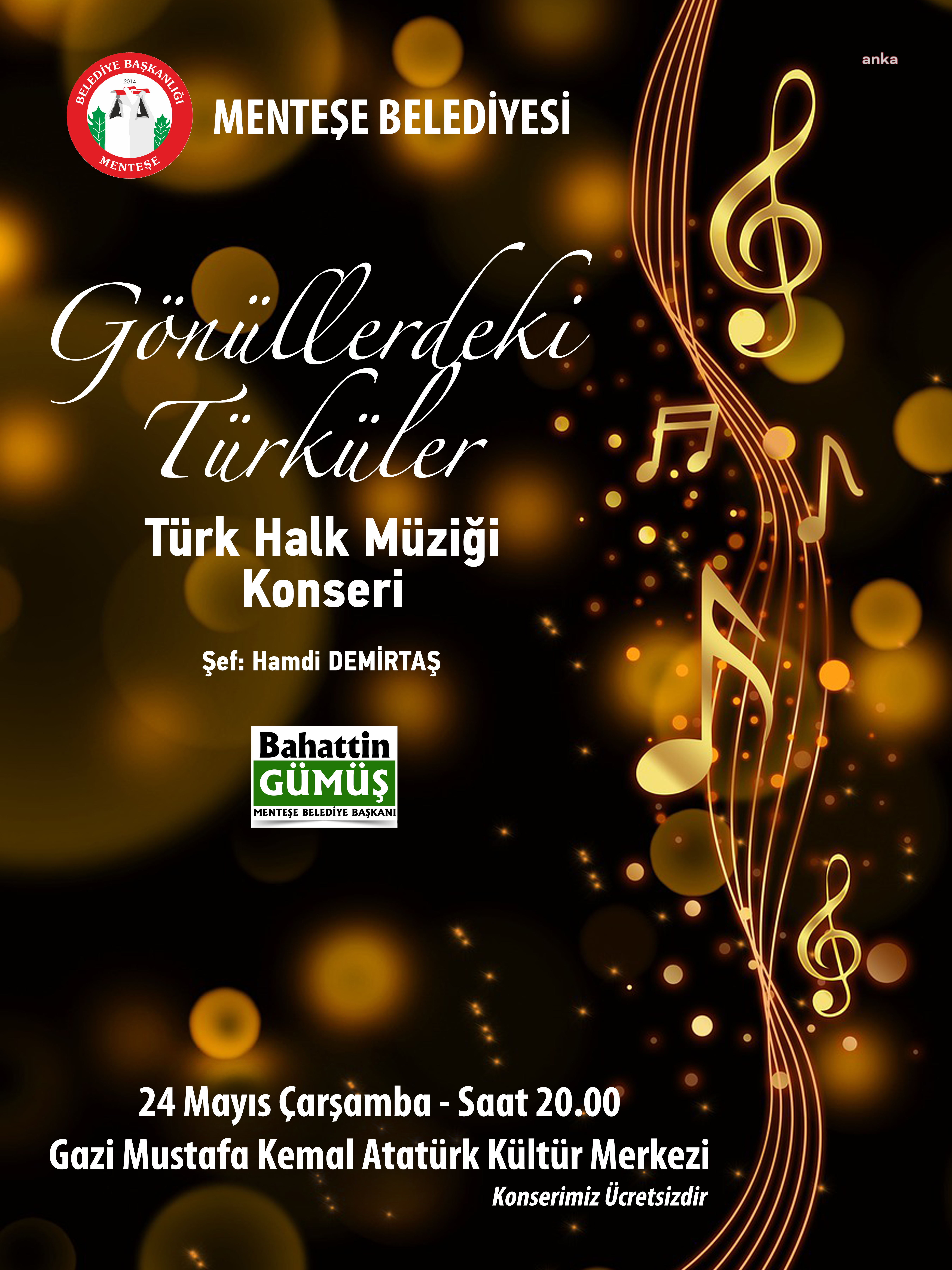 MENTEŞE BELEDİYESİ THM KOROSUNDAN 'GÖNÜLLERDEKİ TÜRKÜLER' KONSERİ