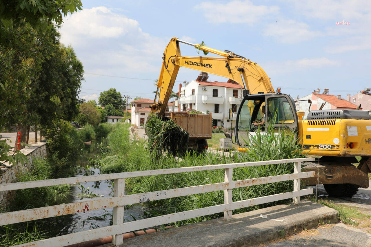EDREMİT BELEDİYESİ’NDEN PİNA DERESİ’NDE TEMİZLİK ÇALIŞMASI