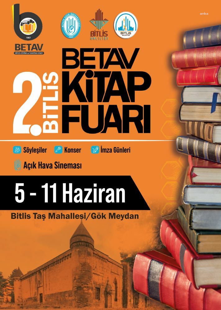 2. BİTLİS KİTAP FUARI 5 HAZİRAN’DA BAŞLIYOR