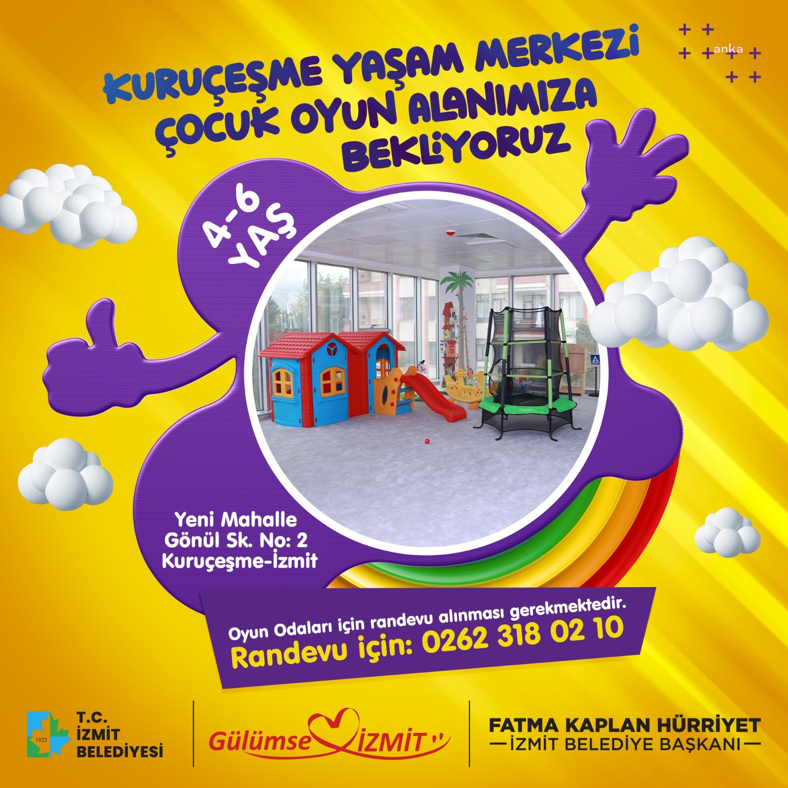 KURUÇEŞME YAŞAM MERKEZİ ÇOCUK ALANI, İZMİTLİLERE HİZMET VERMEYE BAŞLIYOR