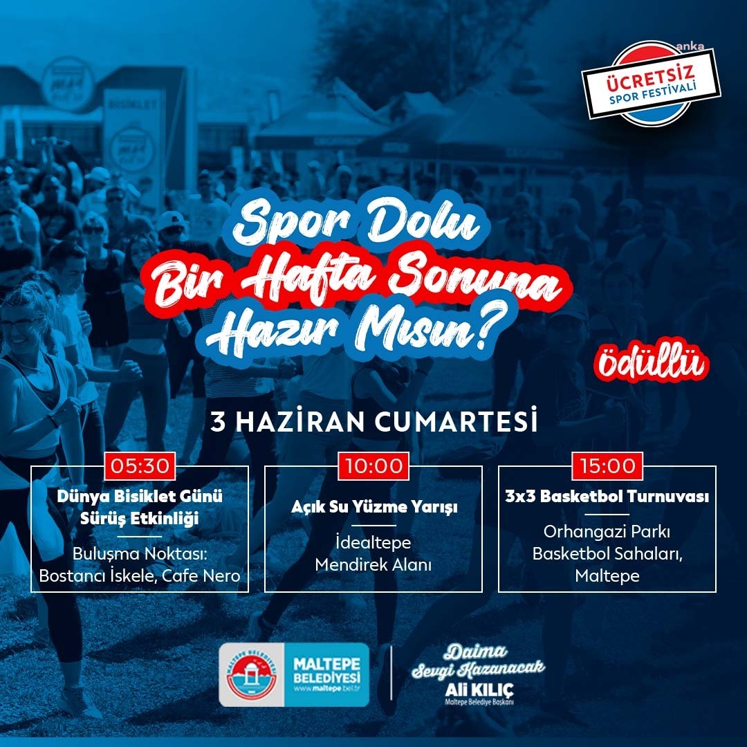 MALTEPE BELEDİYESİ’NİN ‘SPOR FESTİVALİ’ BAŞLIYOR