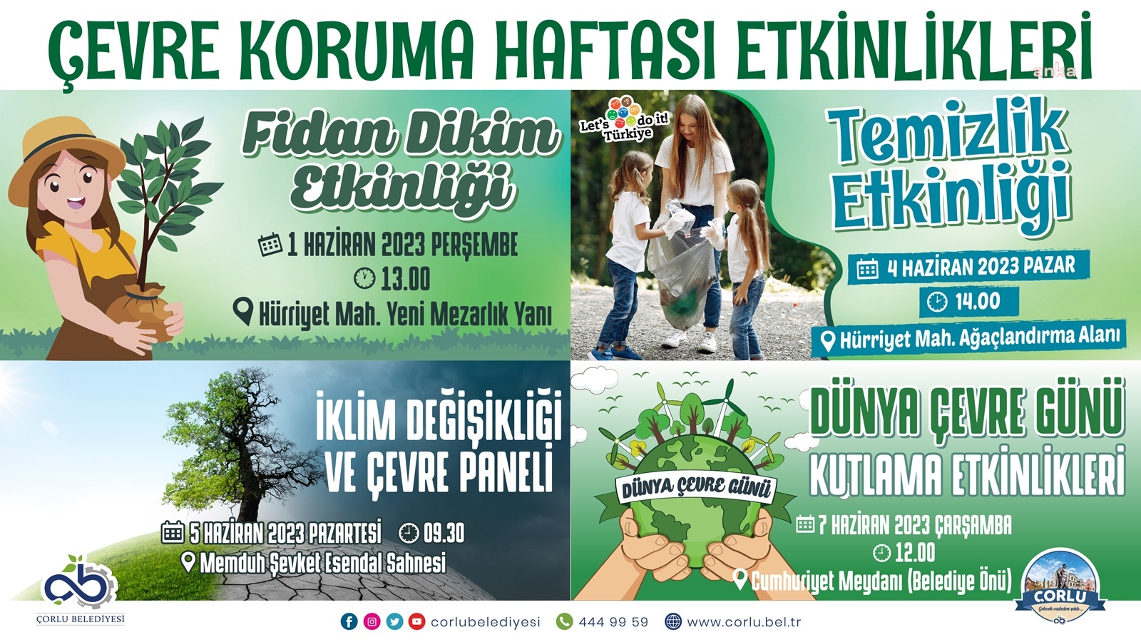 ÇORLU BELEDİYESİ ÇEVRE KORUMA HAFTASI’NI ETKİNLİKLERLE KUTLAYACAK