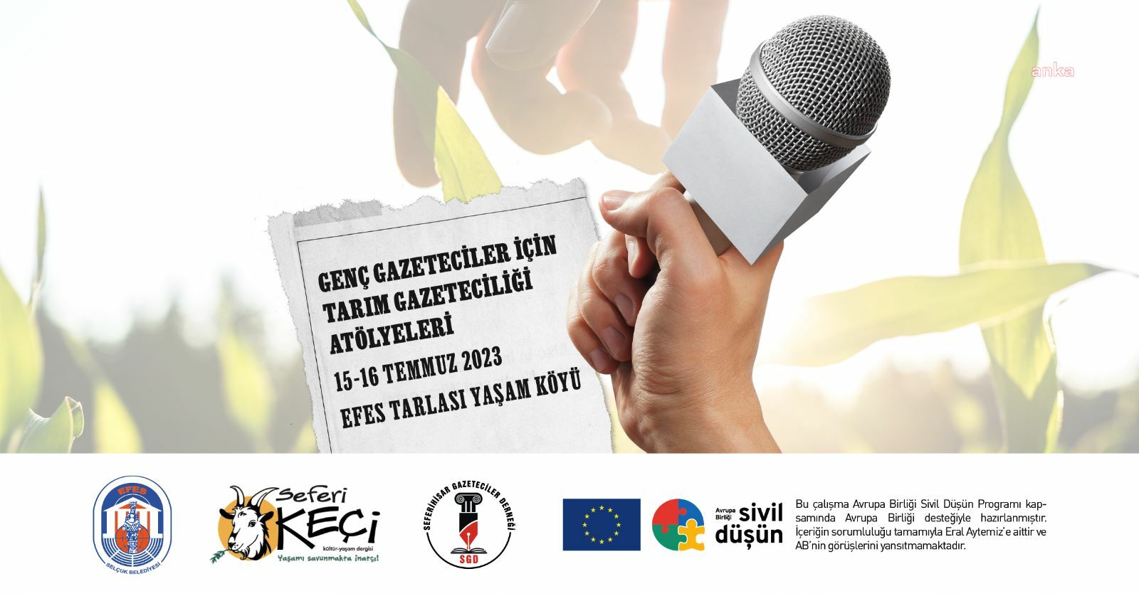 GENÇ GAZETECİLER, USTA TARIM GAZETECİLERİYLE EFES TARLASI YAŞAM KÖYÜ’NDE BULUŞUYOR