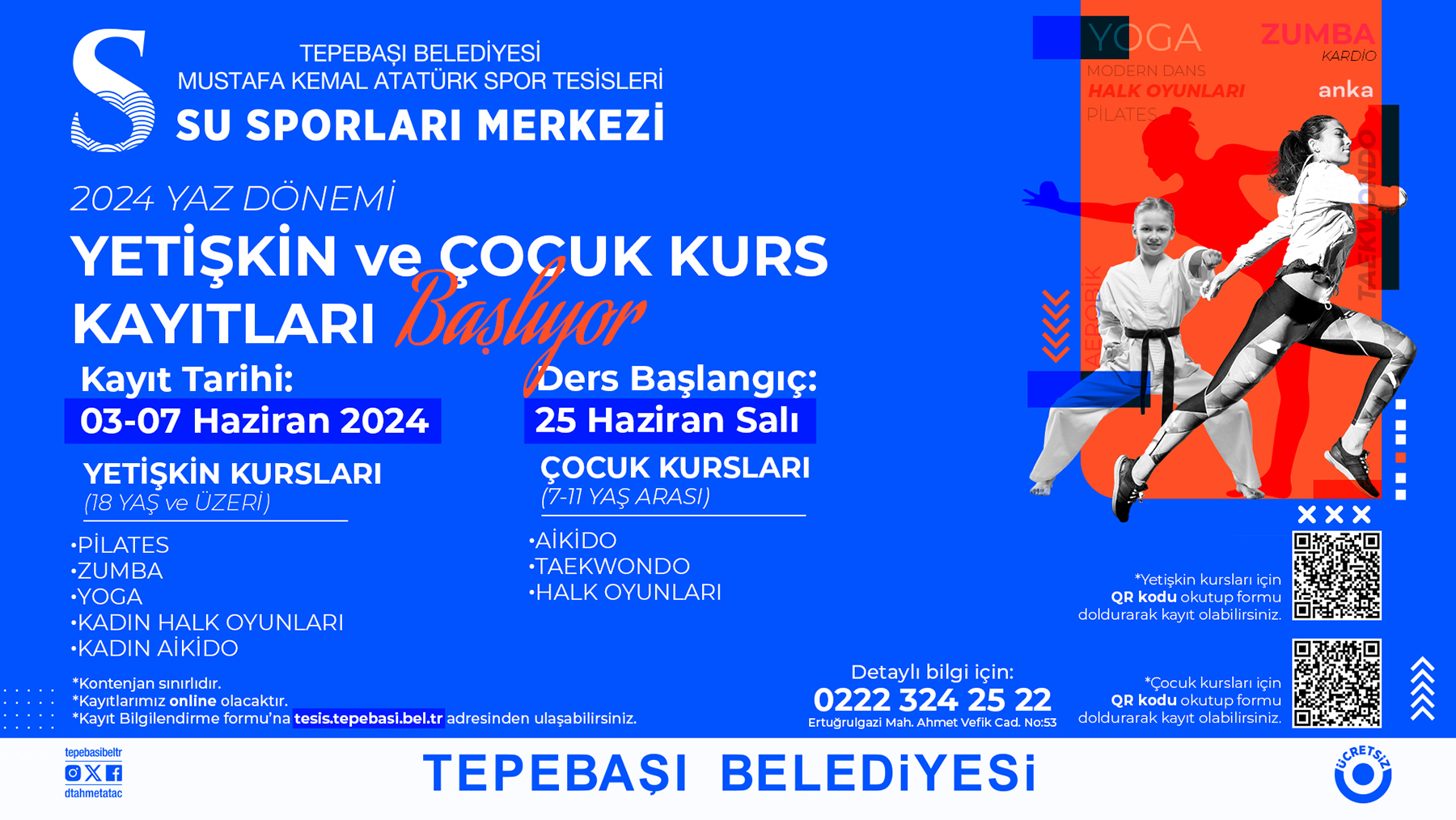 Tepebaşı Belediyesi’nin yaz dönemi kurs başvuruları başlıyor