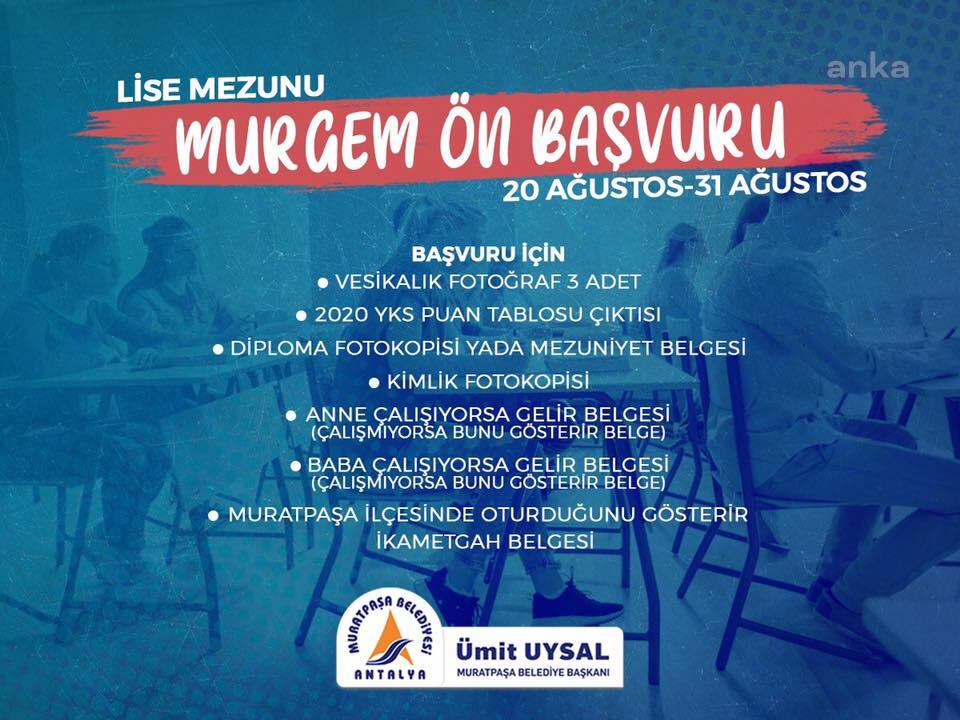 MURATPAŞA BELEDİYESİ'NİN KURDUĞU MURGEM GENÇLERİN UMUDU OLDU