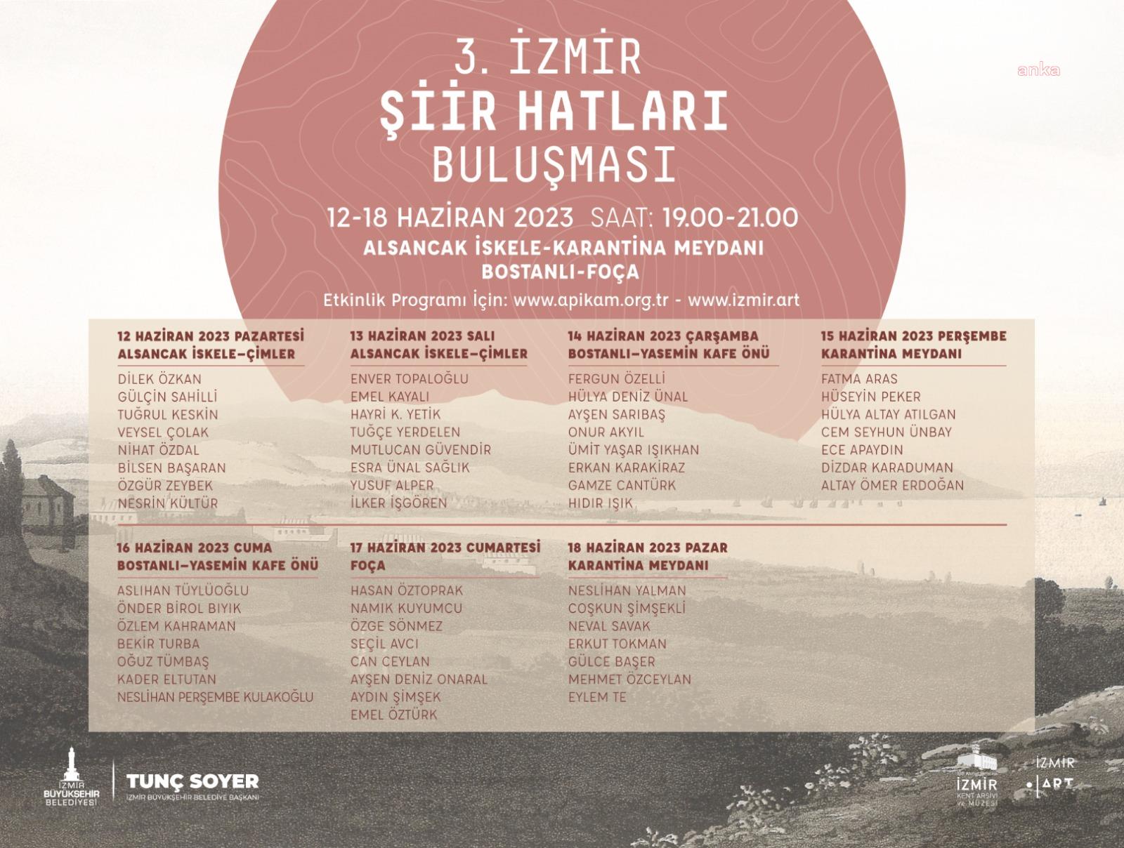 İZMİR'İN DÖRT BİR YANI "ŞİİR HATLARI" İLE ÖRÜLECEK