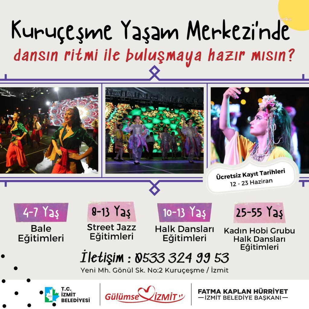 İZMİT BELEDİYESİ’NİN DANS EĞİTİMLERİ İÇİN BAŞVURULAR BAŞLADI