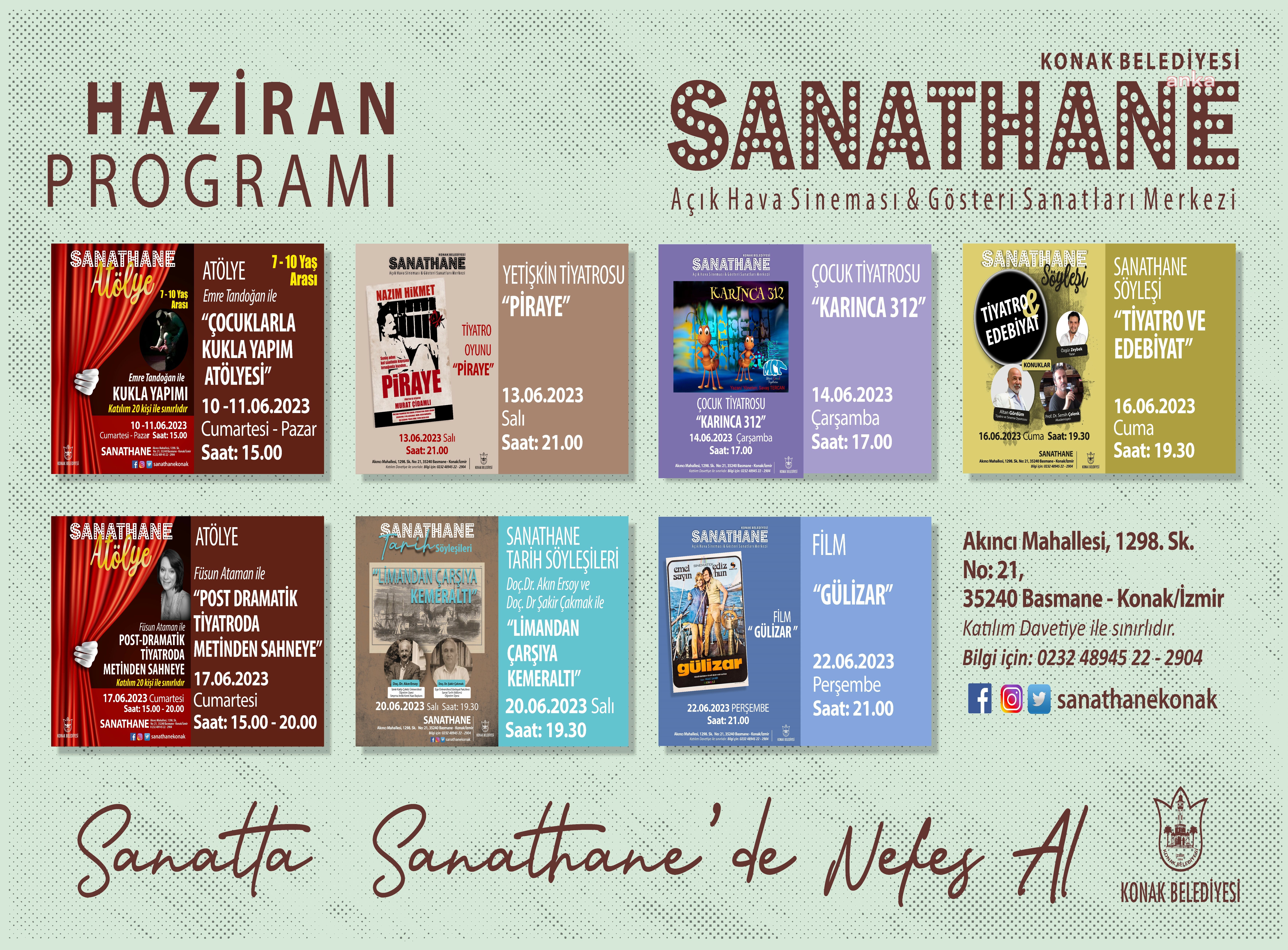 KONAK BELEDİYESİ SANATHANE’DE SANAT DOLU HAZİRAN