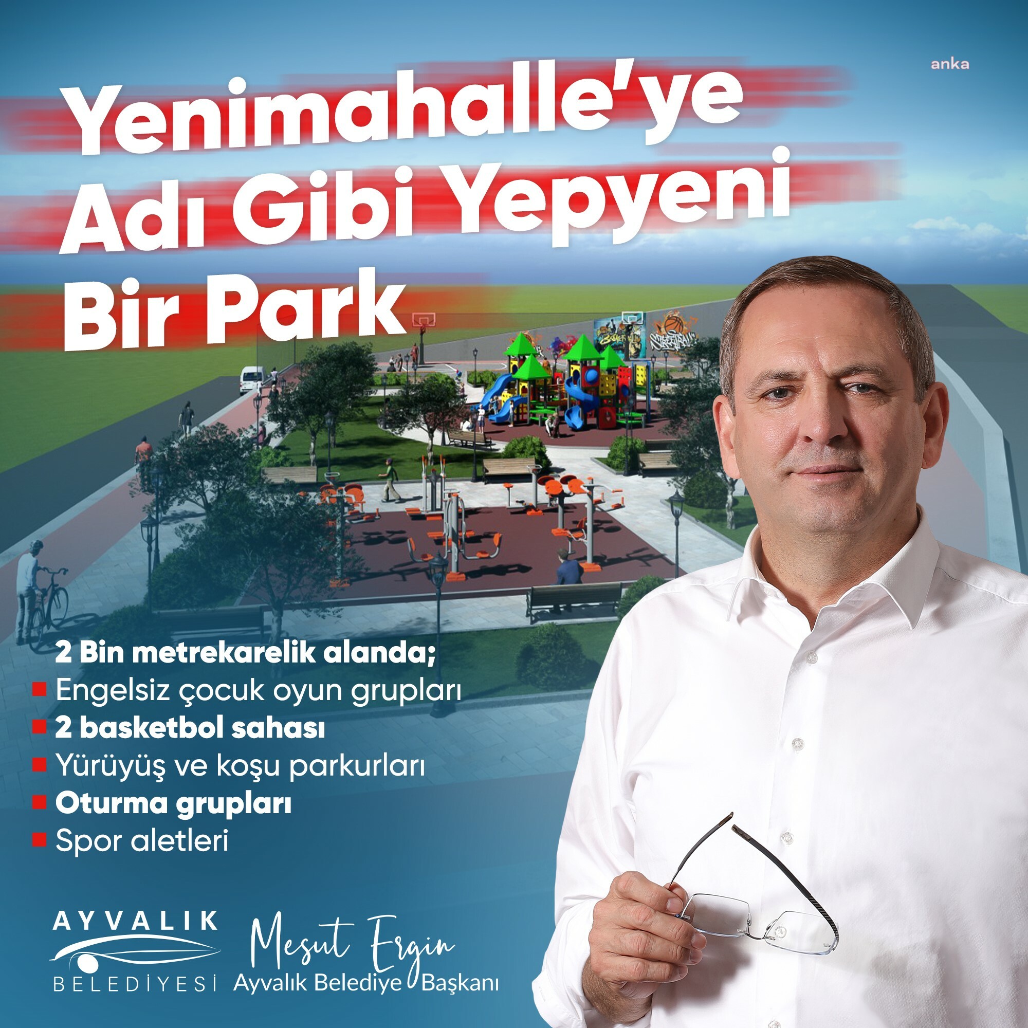 AYVALIK BELEDİYESİ’NDEN YENİMAHALLE'YE YENİ PARK