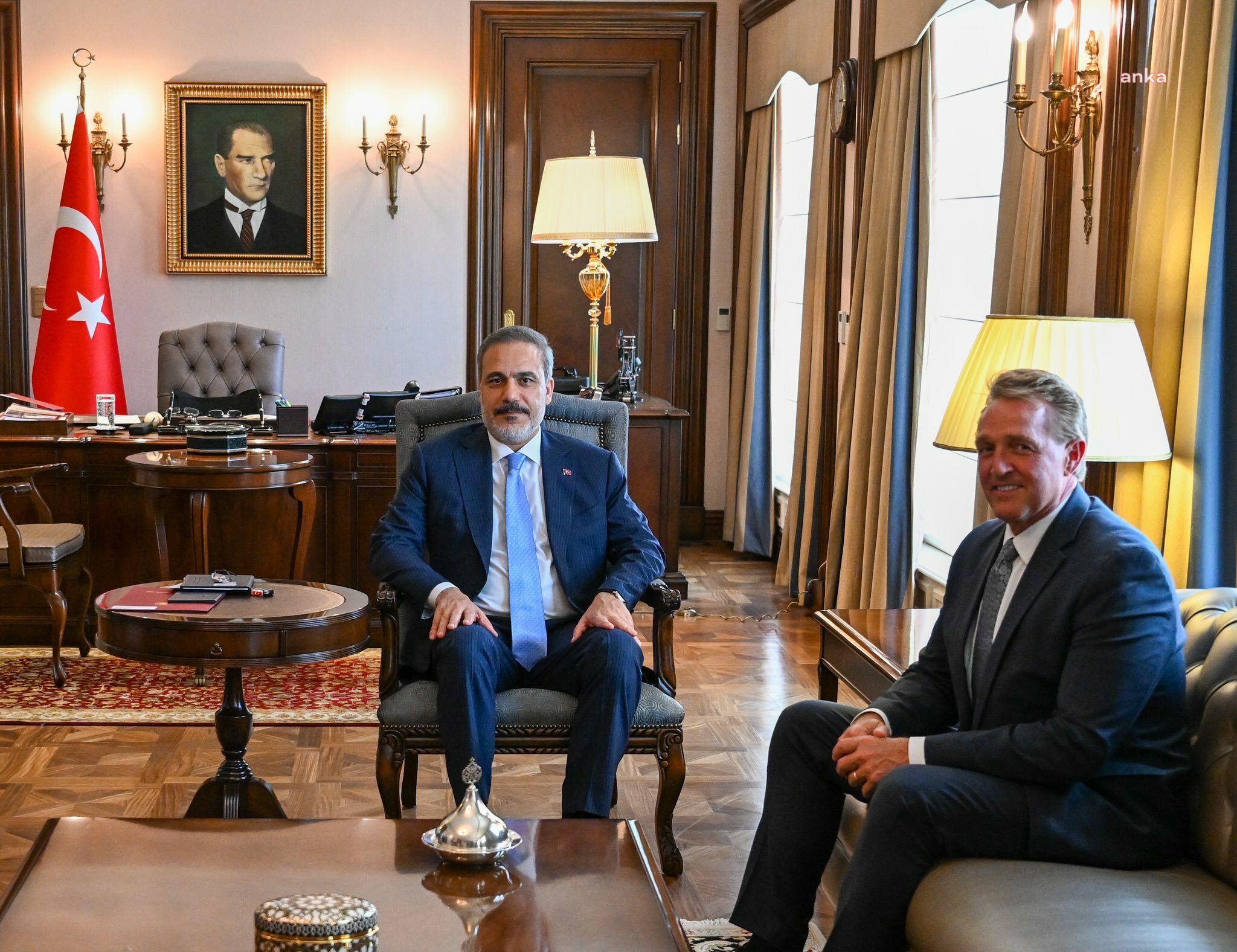 ABD'NİN ANKARA BÜYÜKELÇİSİ FLAKE, DIŞİŞLERİ BAKANI FİDAN’I ZİYARET ETTİ