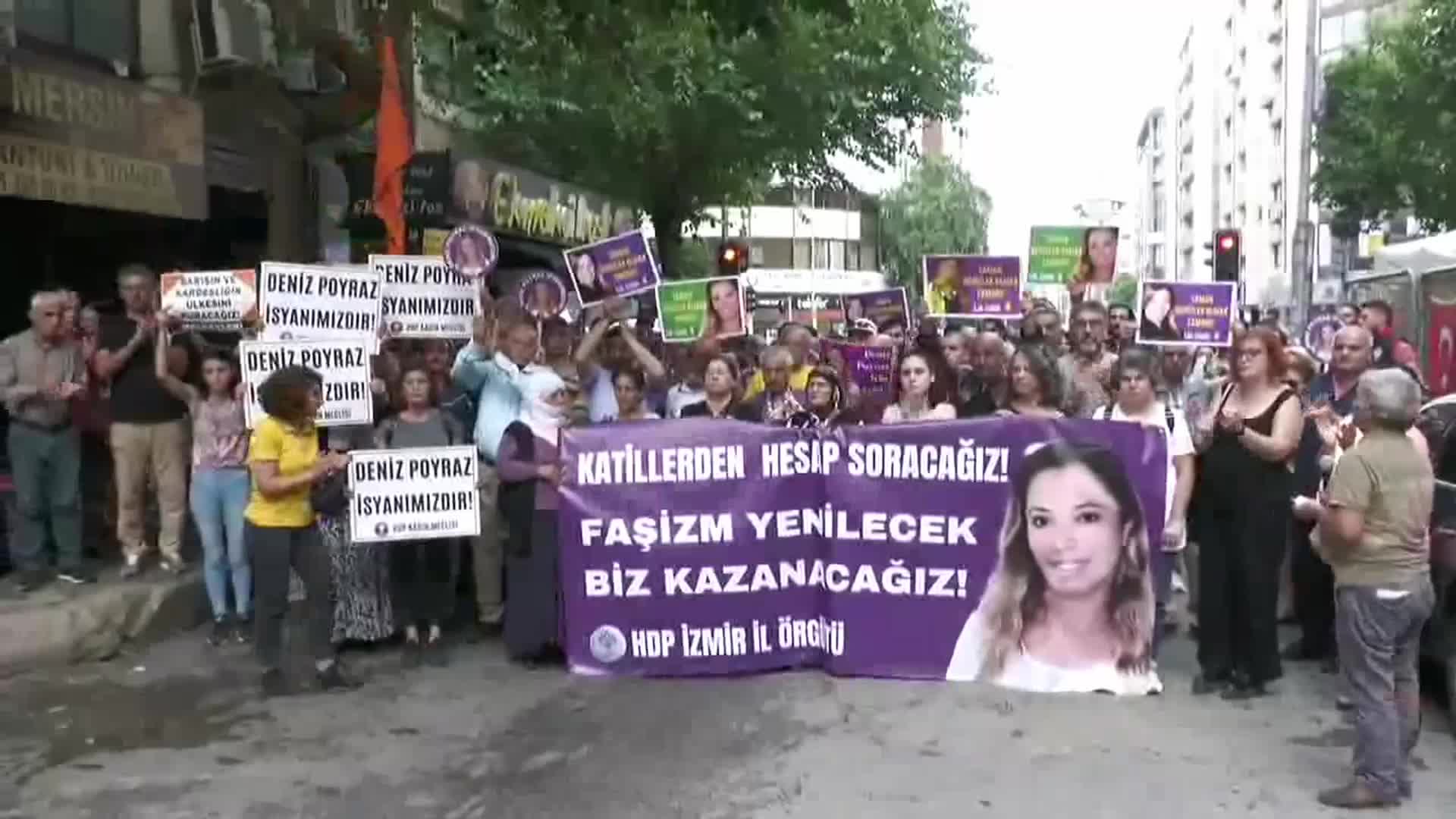 HDP İZMİR İL BAŞKANLIĞI BİNASINDA ÖLDÜRÜLEN DENİZ POYRAZ, ÖLÜMÜNÜN İKİNCİ YILINDA ANILDI