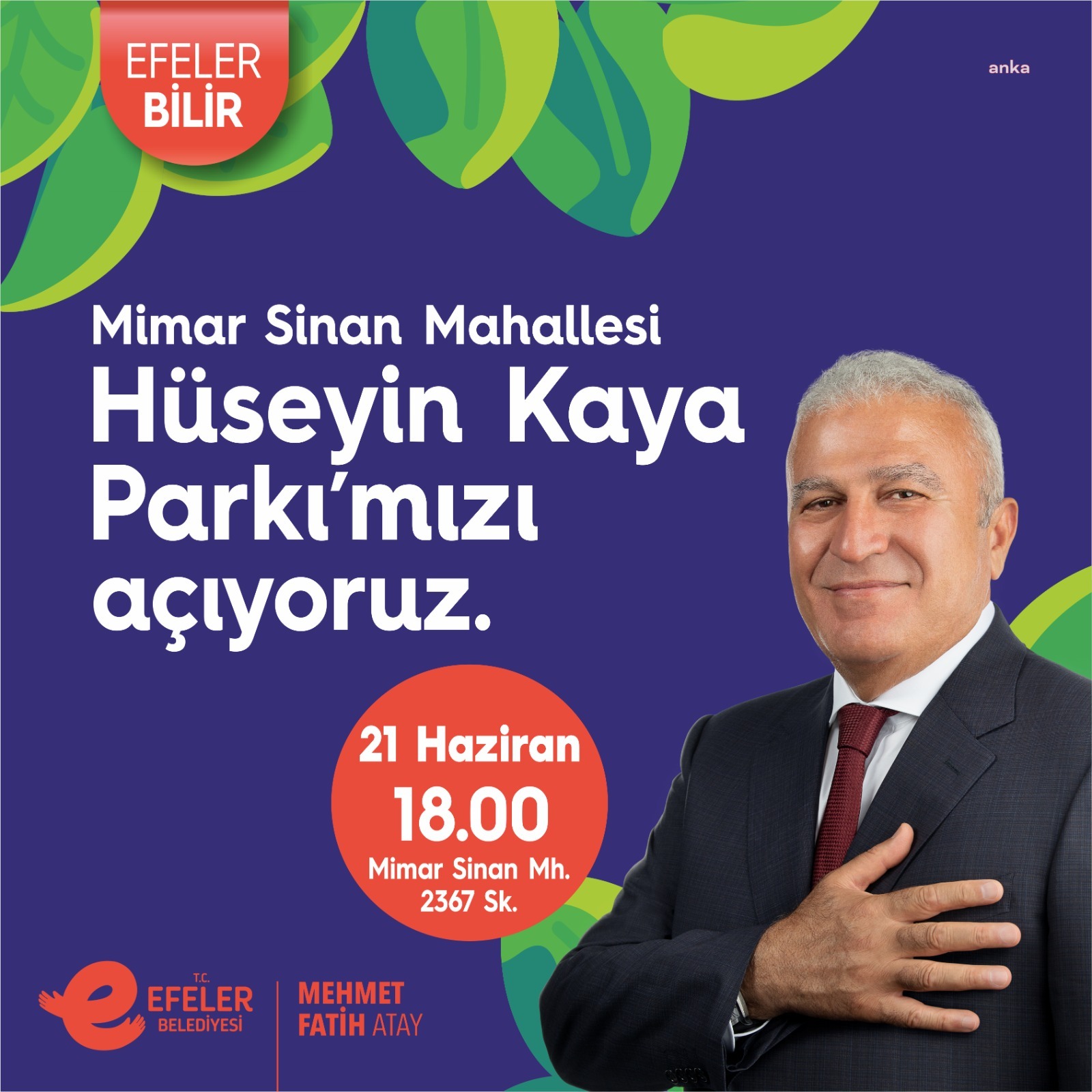 EFELER BELEDİYESİ, HÜSEYİN KAYA PARKI'NI HİZMETE AÇIYOR