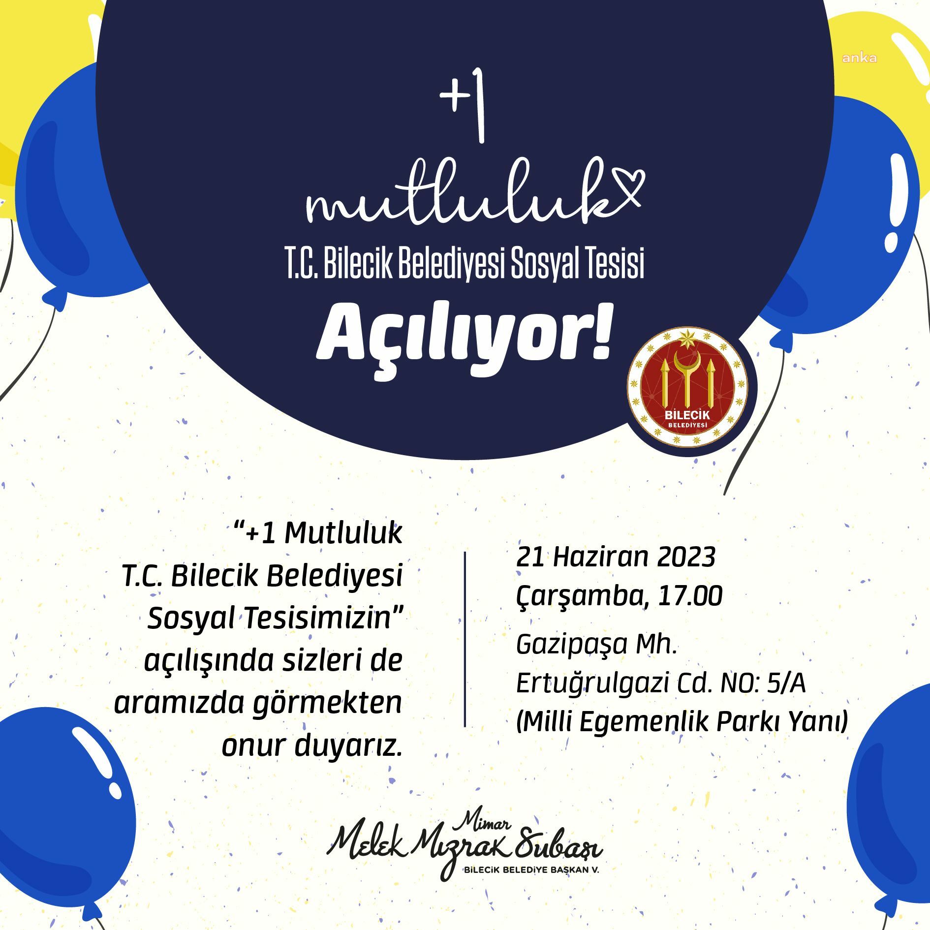 BİLECİK BELEDİYESİ'NDEN ÖZEL BİREYLERİN İSTİHDAMINA YÖNELİK SOSYAL TESİS