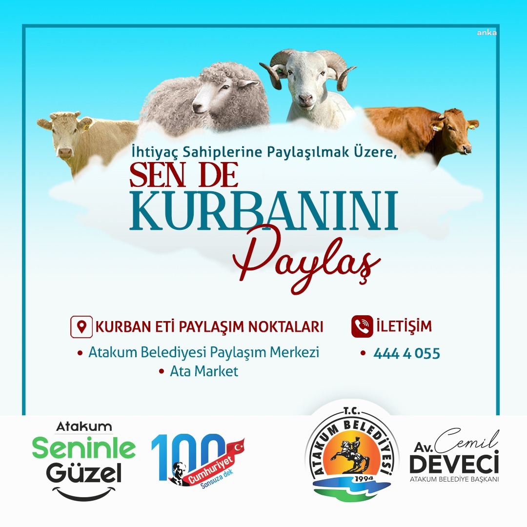 ATAKUM BELEDİYESİ’NDEN KURBAN DAYANIŞMASI