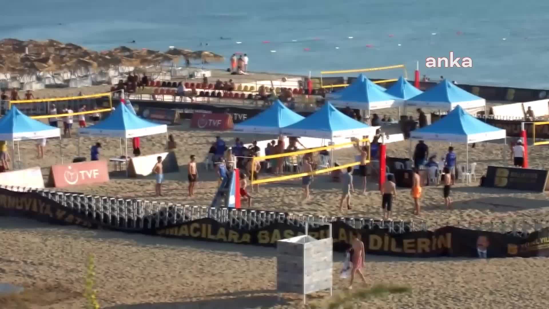 BURHANİYE'DE ULUSLARARASI PLAJ VOLEYBOLU MÜSABAKALARI BAŞLADI