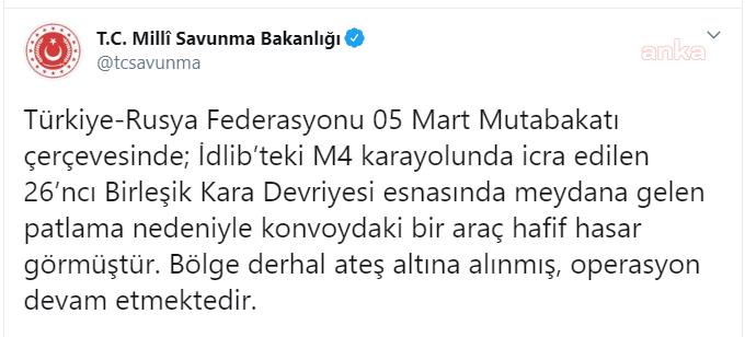 TÜRK-RUS KARA DEVRİYESİ SIRASINDA PATLAMA