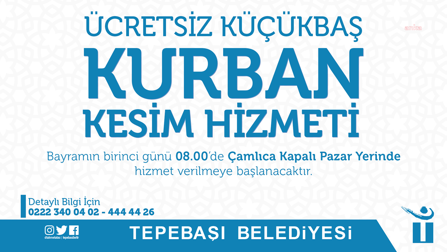 TEPEBAŞI’NDA KURBAN KESİM ALANI BAYRAMA HAZIR