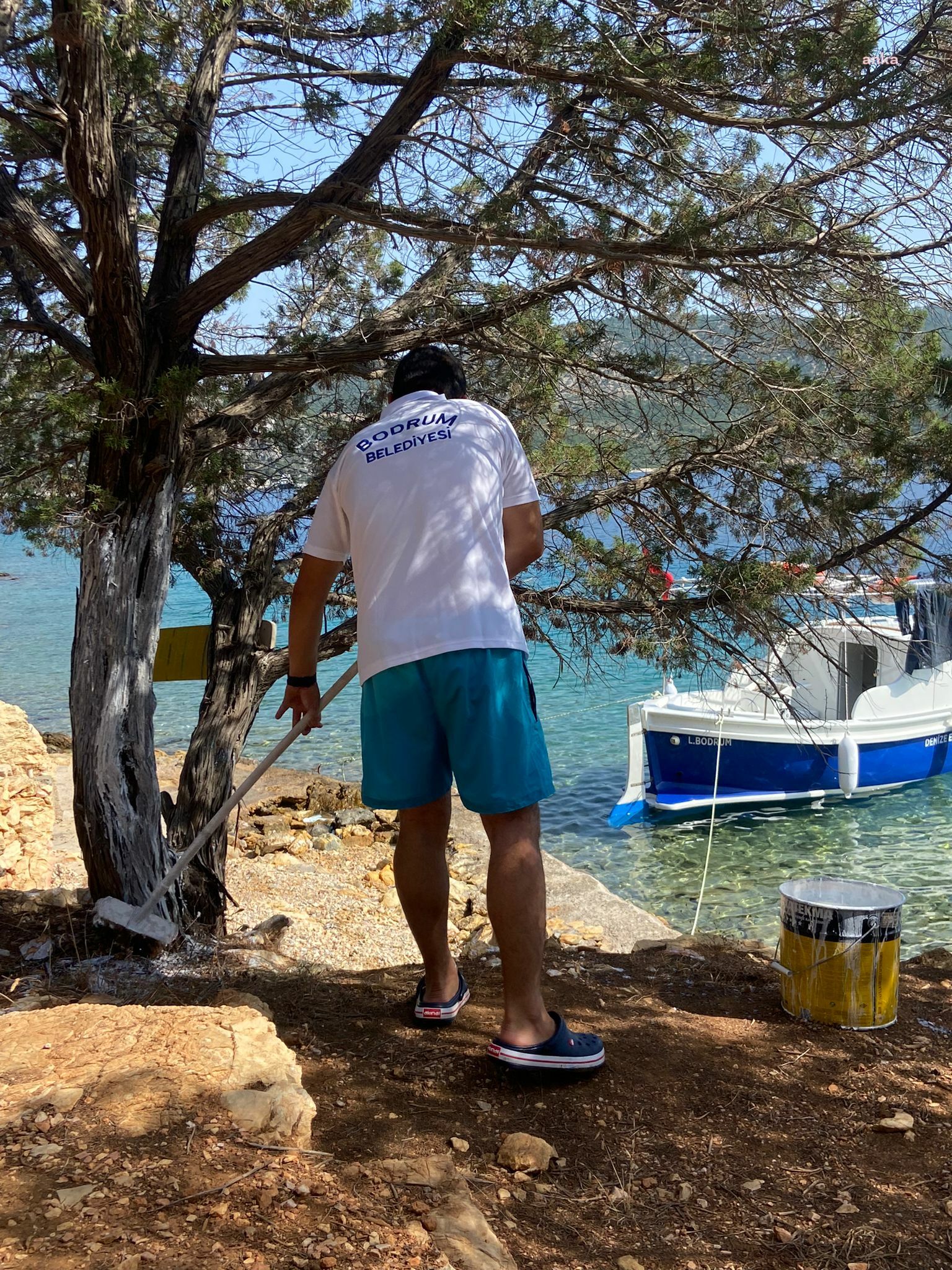 BODRUM BELEDİYESİ’NDEN ADA VE KOYLARDA TEMİZLİK