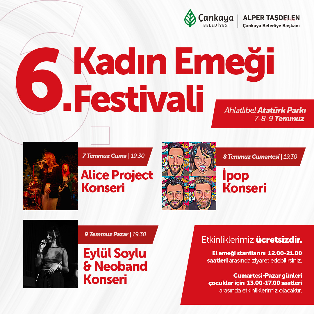 KADIN EMEĞİ FESTİVALİ 6. KEZ ÇANKAYA'DA