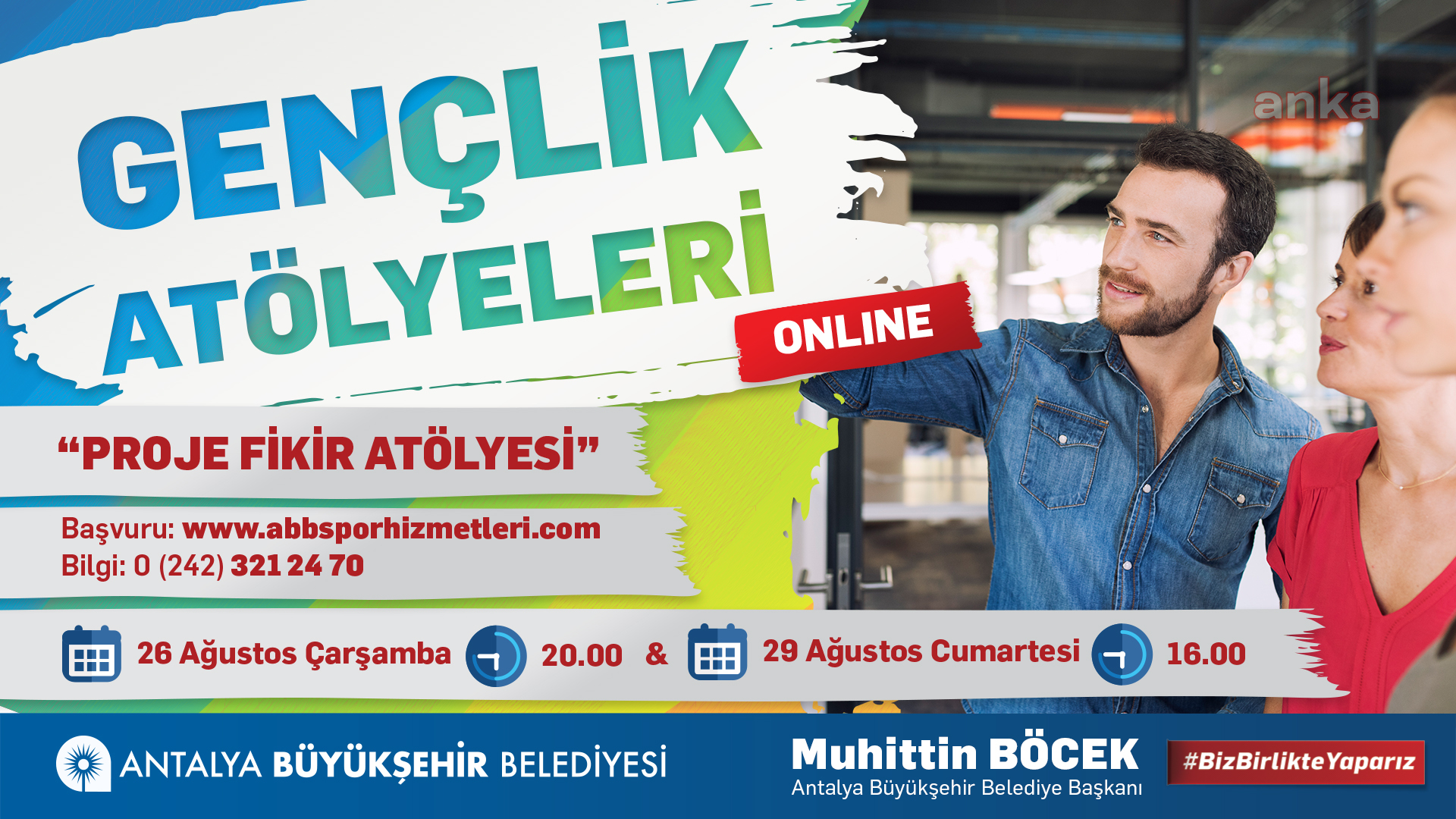 ANTALYA BÜYÜKŞEHİR BELEDİYESİ GENÇLİK ATÖLYELERİ ‘SÖZÜN BÜYÜSÜ’ İLE BAŞLADI