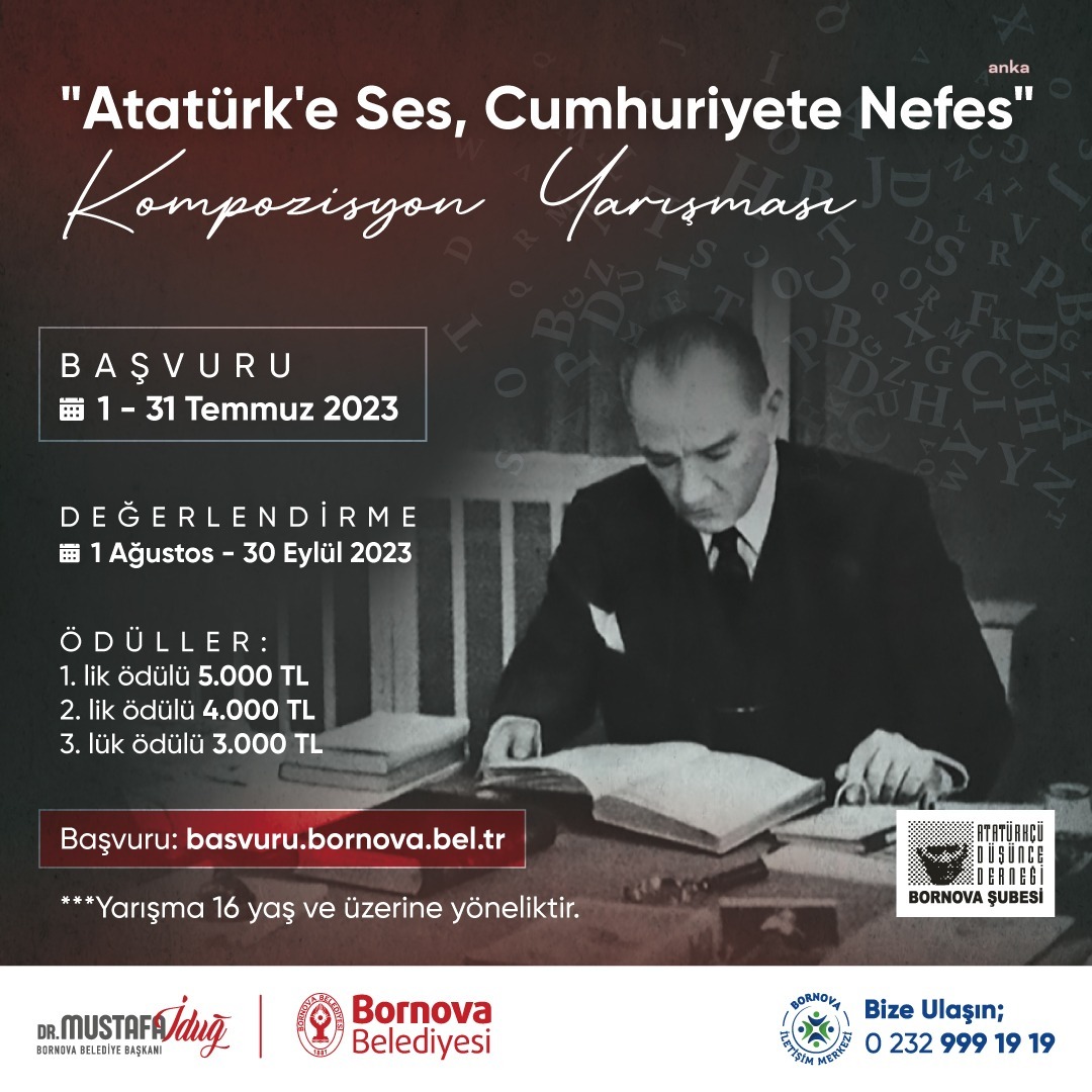 BORNOVA BELEDİYESİ’NİN ÖDÜLLÜ KOMPOZİSYON YARIŞMASINA BAŞVURULAR BAŞLADI