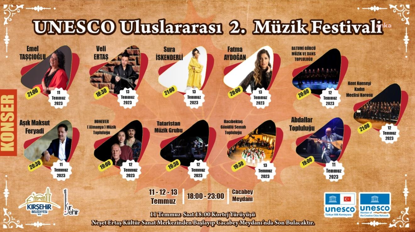 KIRŞEHİR’DE ‘UNESCO ULUSLARARASI 2. MÜZİK FESTİVALİ’ İÇİN GERİ SAYIM BAŞLADI