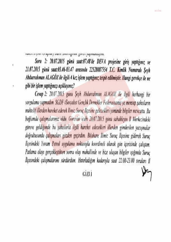 SURUÇ’TAKİ CANLI BOMBA SALDIRISINI DÜZENLEYEN IŞİD’LİNİN İSMİ, KATLİAMDAN SAATLER ÖNCE EMNİYET’İN SİSTEMİNDE 2 KEZ SORGULANMIŞ