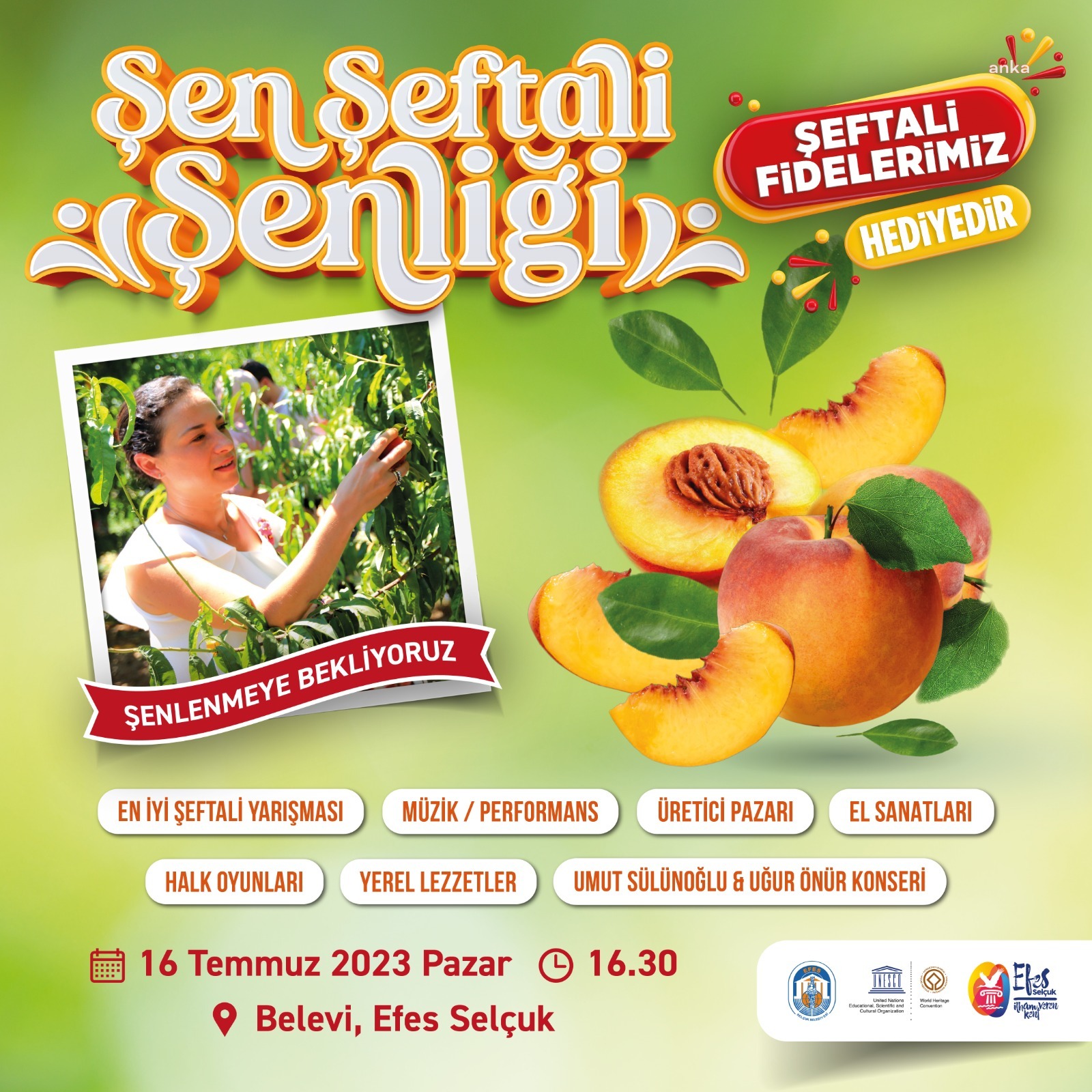 ŞEN ŞEFTALİ ŞENLİĞİ, 16 TEMMUZ’DA EFES SELÇUK’TA BAŞLIYOR
