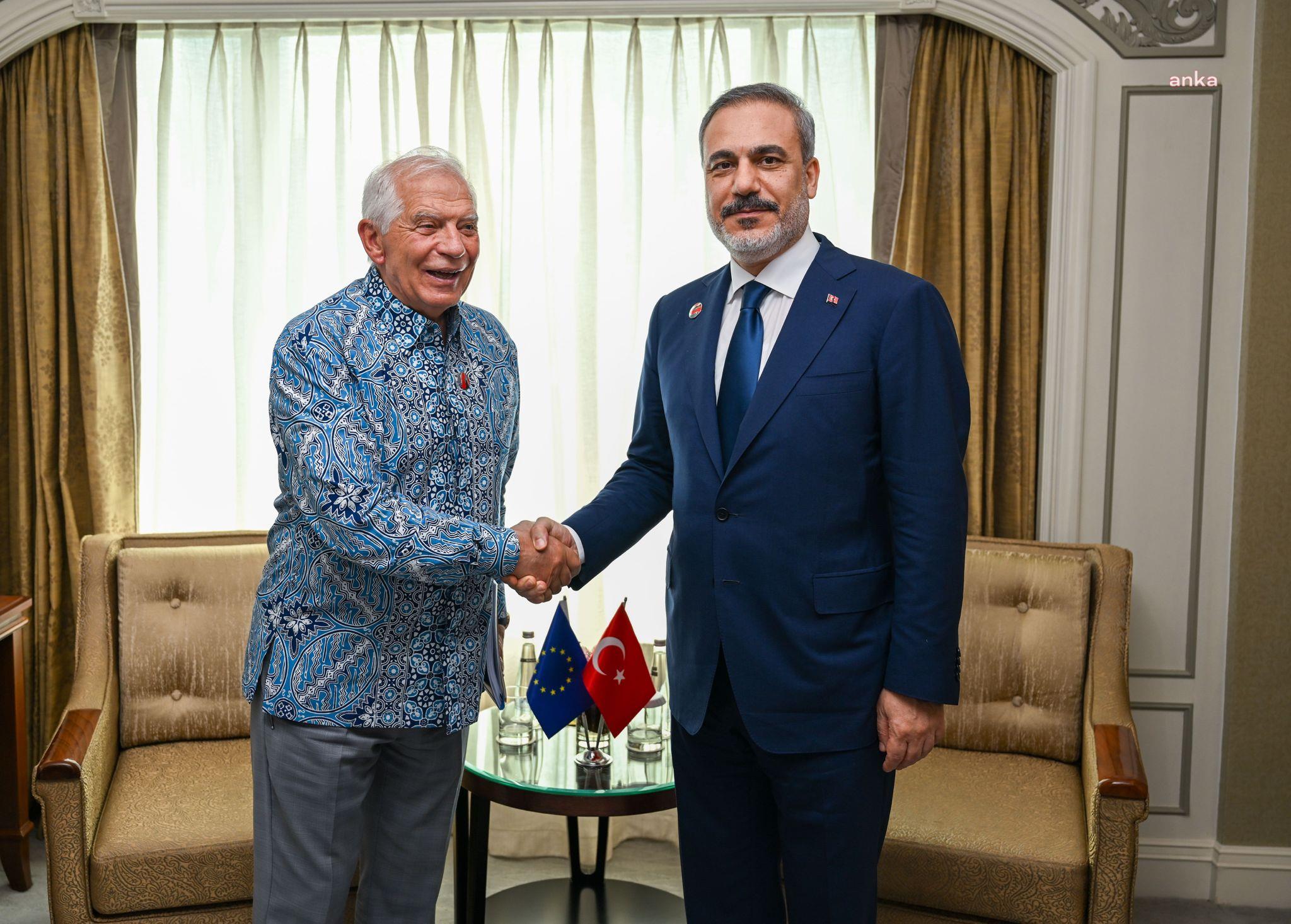 DIŞİŞLERİ BAKANI FİDAN, AB DIŞ İLİŞKİLER VE GÜVENLİK POLİTİKASI YÜKSEK TEMSİLCİSİ BORRELL İLE GÖRÜŞTÜ