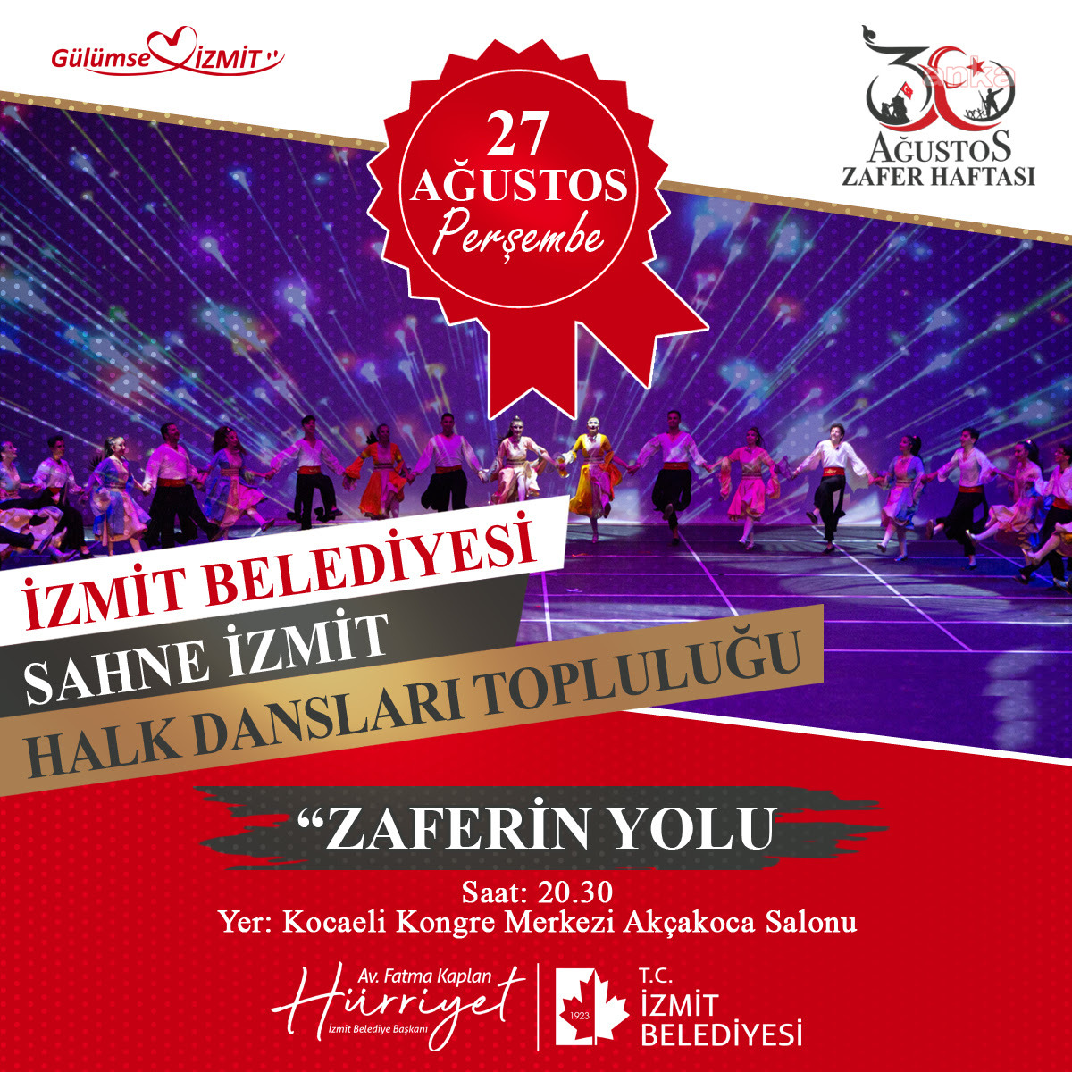 “ZAFERİN YOLU” DANS GÖSTERİSİ İZMİTLİLERLE BULUŞUYOR