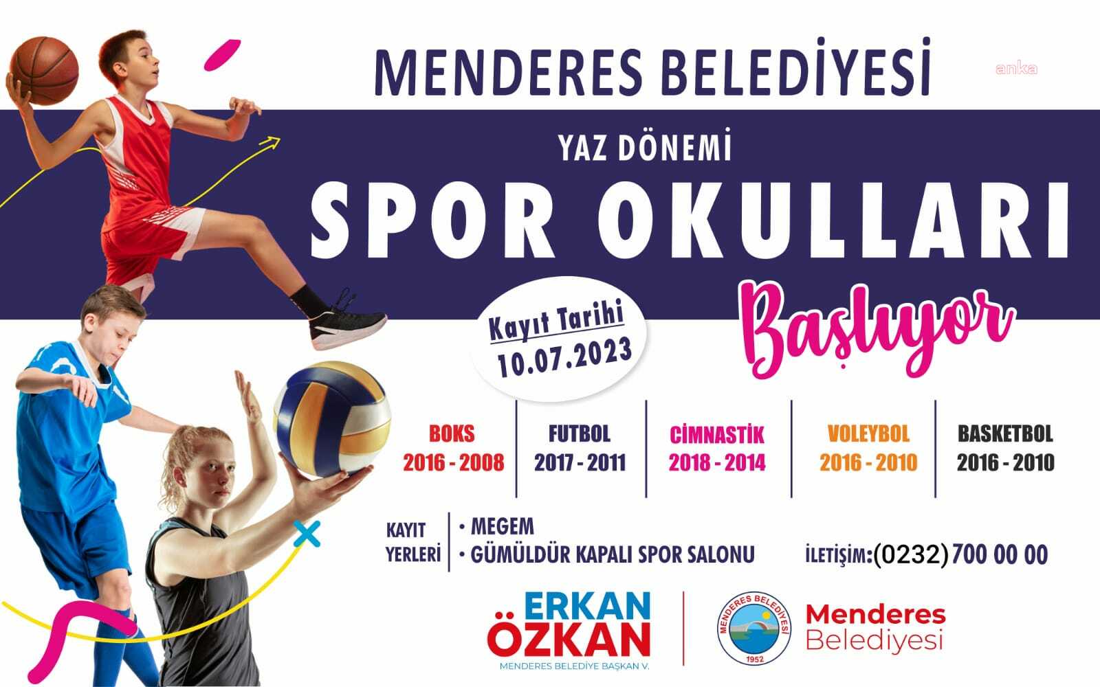 MENDERES BELEDİYESİ SPOR OKULLARINA YOĞUN İLGİ