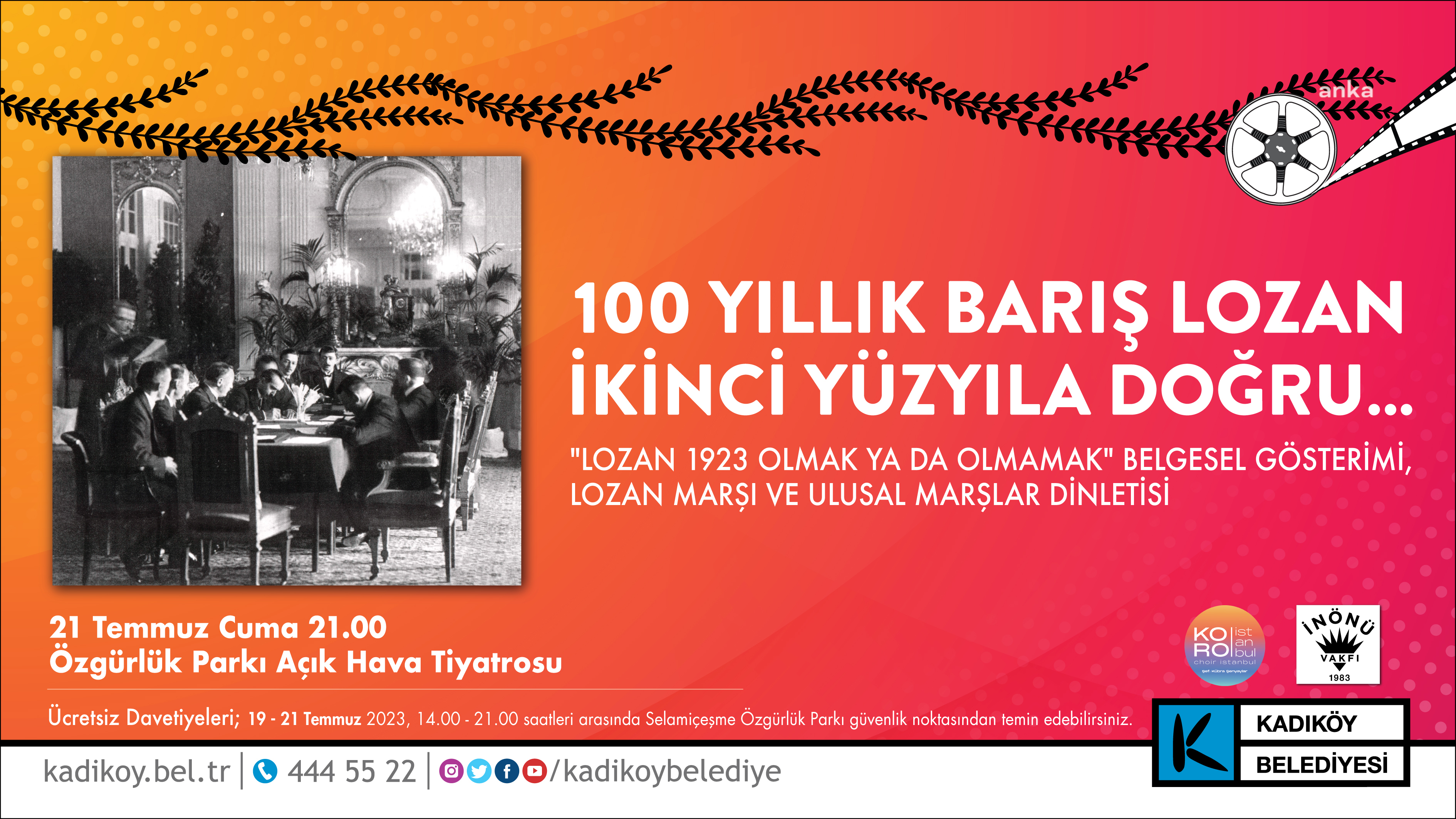 LOZAN ANTLAŞMASI’NIN 100. YIL DÖNÜMÜ KADIKÖY’DE KUTLANACAK