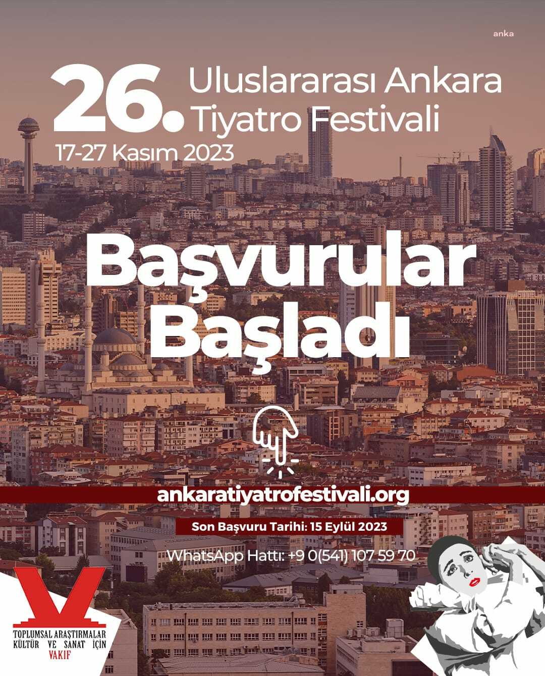 26. ULUSLARARASI ANKARA TİYATRO FESTİVALİ BAŞVURULARI BAŞLIYOR