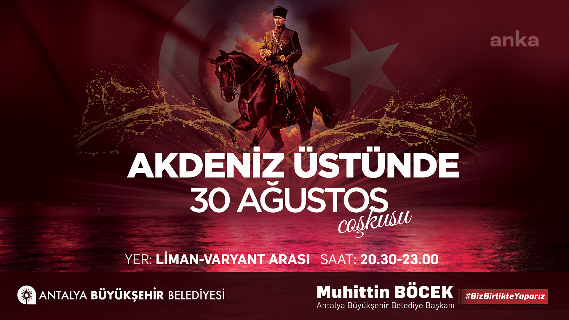 ANTALYA BÜYÜKŞEHİR, 30 AĞUSTOS COŞKUSUNU DENİZE TAŞIDI