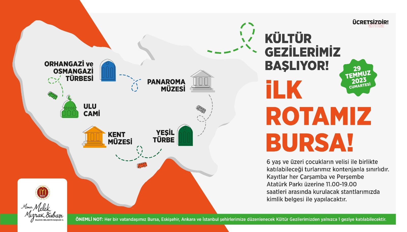 BİLECİK BELEDİYESİ KÜLTÜR GEZİLERİ BURSA İLE BAŞLIYOR