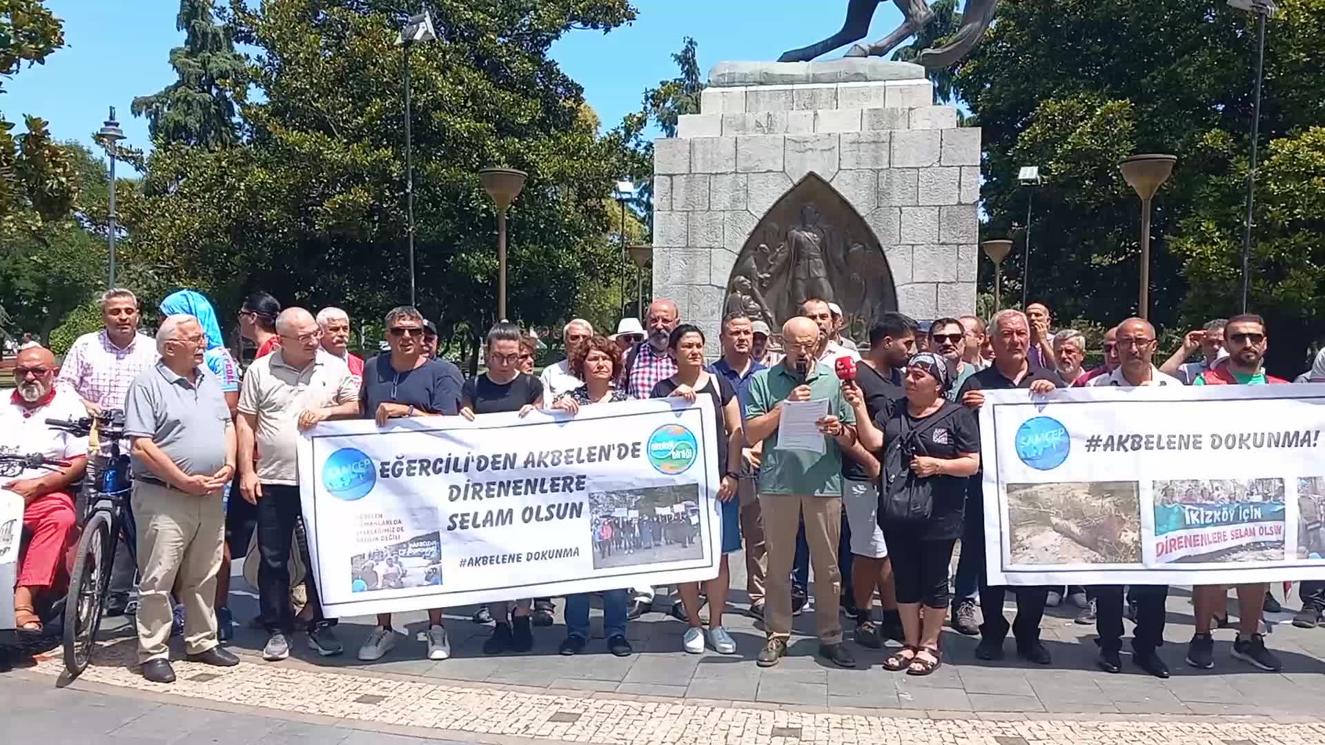AKBELEN ORMANI İÇİN DİRENEN KÖYLÜLERE SAMSUN'DAN DESTEK