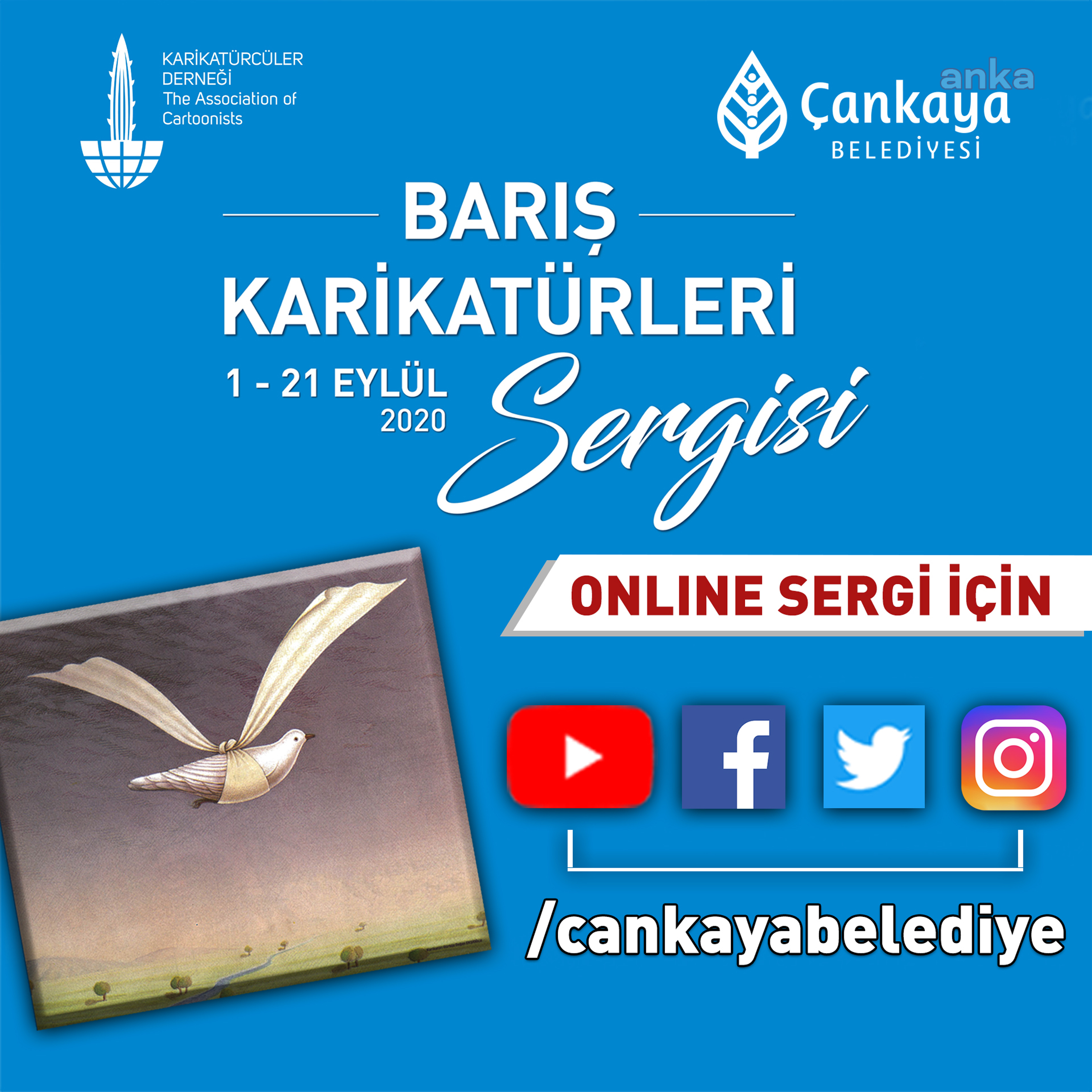 ÇANKAYA BELEDİYESİ'NDEN "BARIŞ KARİKATÜRLERİ" SERGİSİ