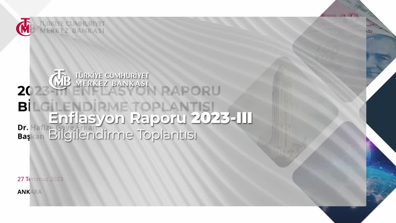 MERKEZ BANKASI BAŞKANI HAFİZE GAYE ERKAN: “2023 YILI YIL SONU ENFLASYON TAHMİNİMİZİ YÜZDE 58’E YÜKSELTTİK. 2024 YIL SONU TAHMİNİMİZİ YÜZDE 33’E GÜNCELLEDİK"