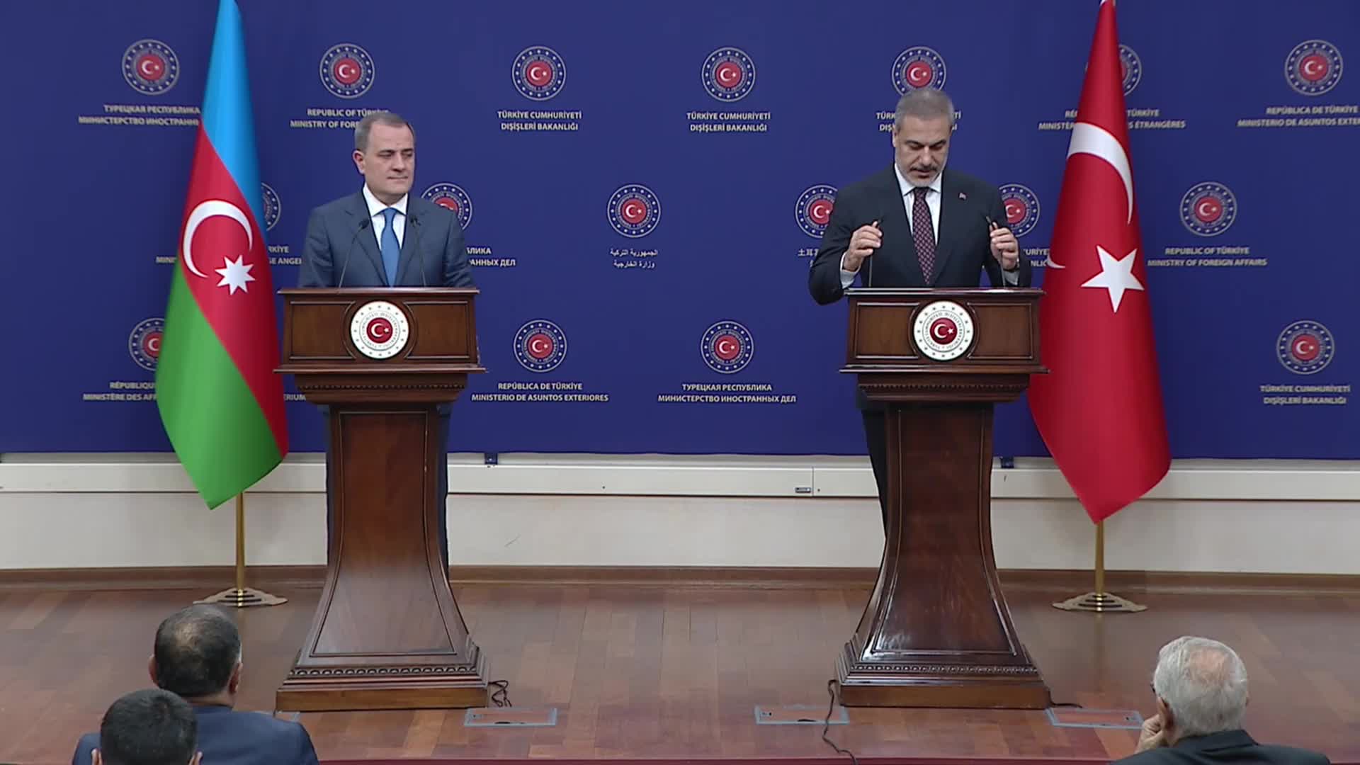HAKAN FİDAN: "BÖLGESEL HUZUR VE İSTİKRARA GİDEN YOL KAPSAMLI BİR BARIŞ ANLAŞMASI İMZALANMASINDAN GEÇİYOR. BUNUN İÇİN DE ZENGEZUR BAĞLANTISININ AÇILMASI BÜYÜK ÖNEME SAHİP"