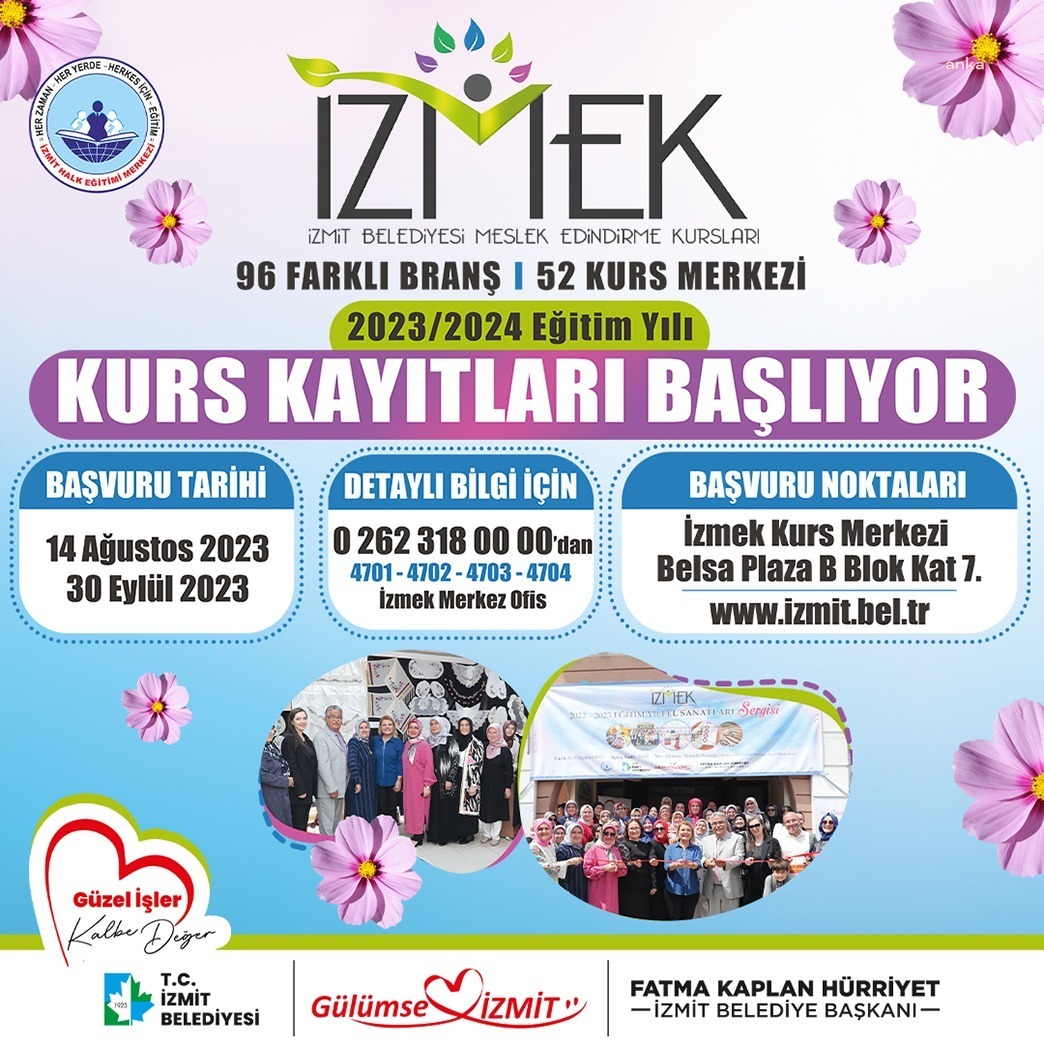 İZMEK’TE YENİ DÖNEM KAYITLARI 14 AĞUSTOS’TA BAŞLIYOR